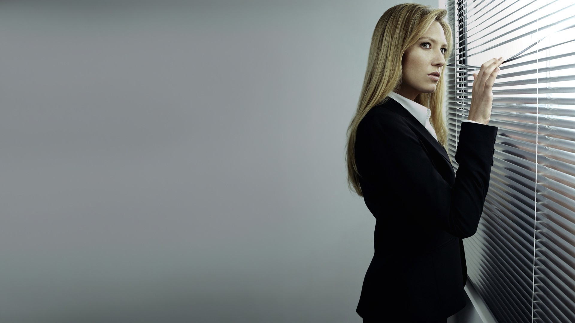 Anna Torv looking through blinds HD Wallpaper