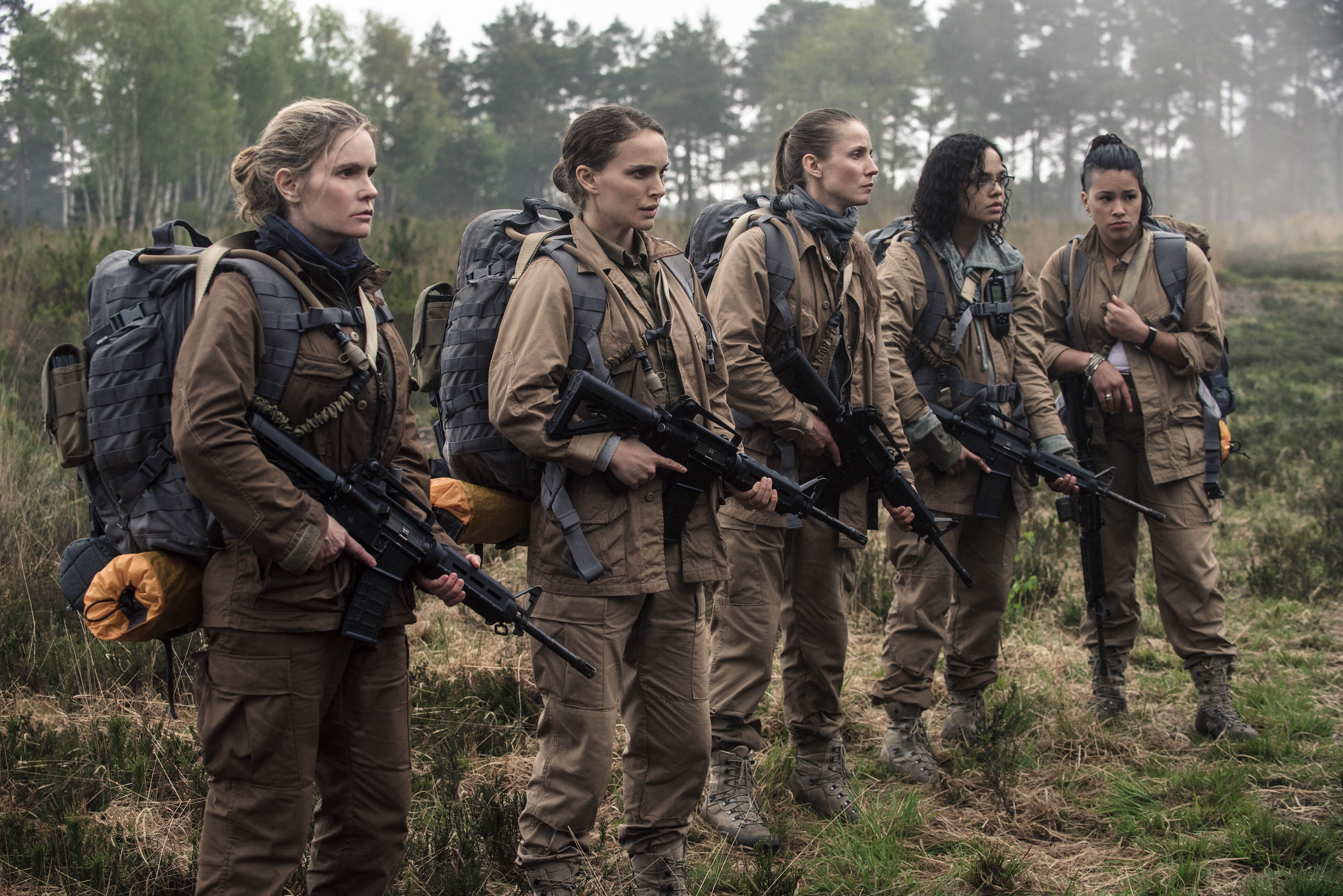 Annihilation: Five Women Soldiers in Forest HD Wallpaper