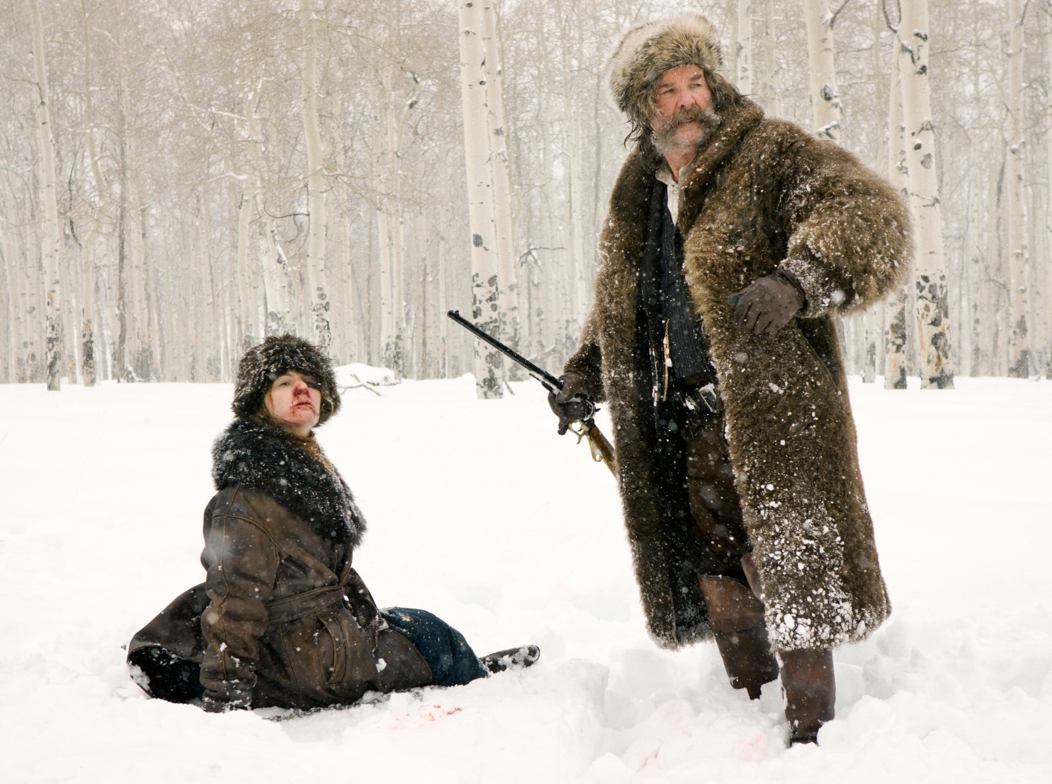 Daisy Domergue and John Ruth in The Hateful Eight HD Wallpaper