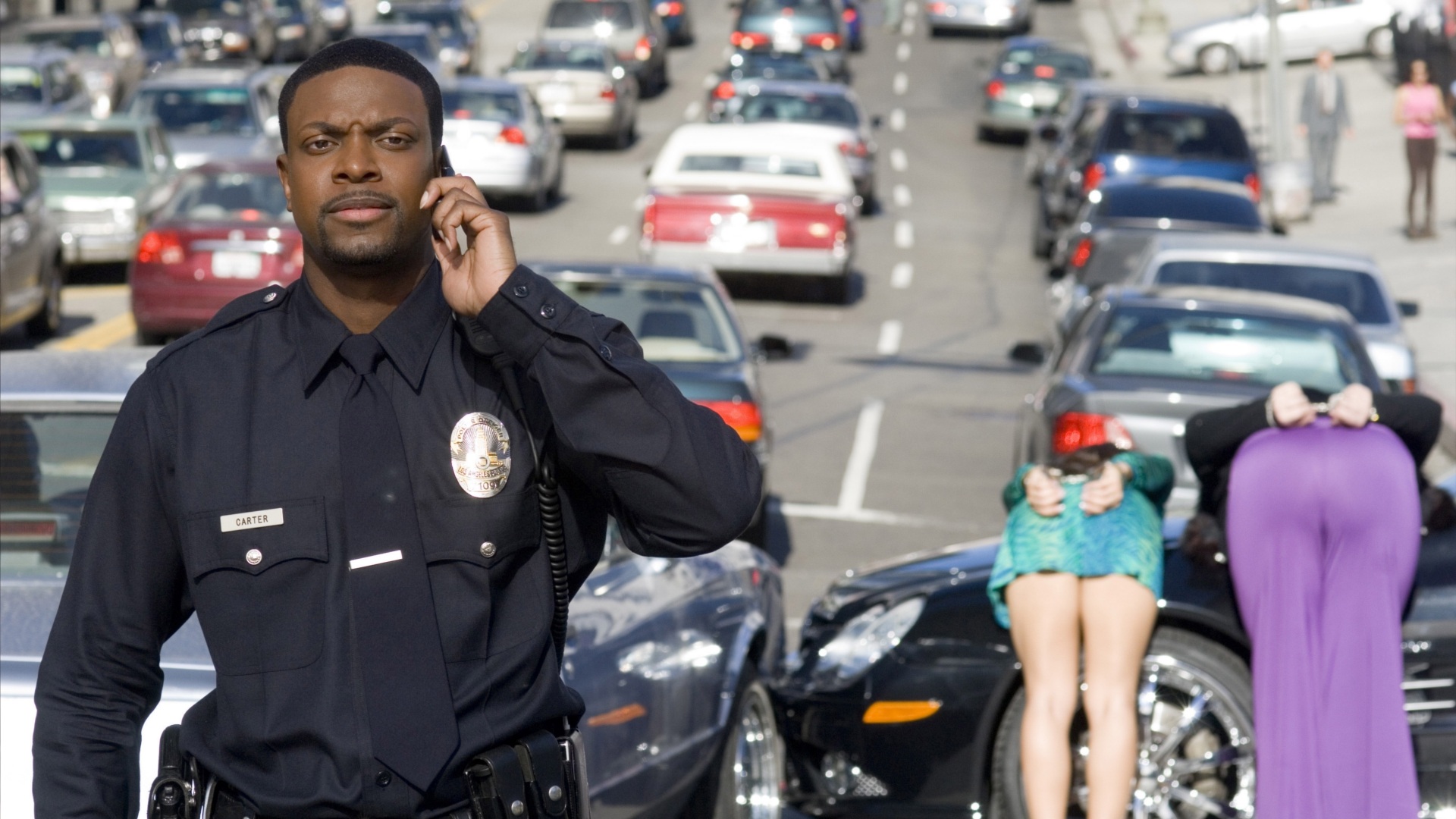 Chris Tucker as Officer Carter on Duty HD Wallpaper