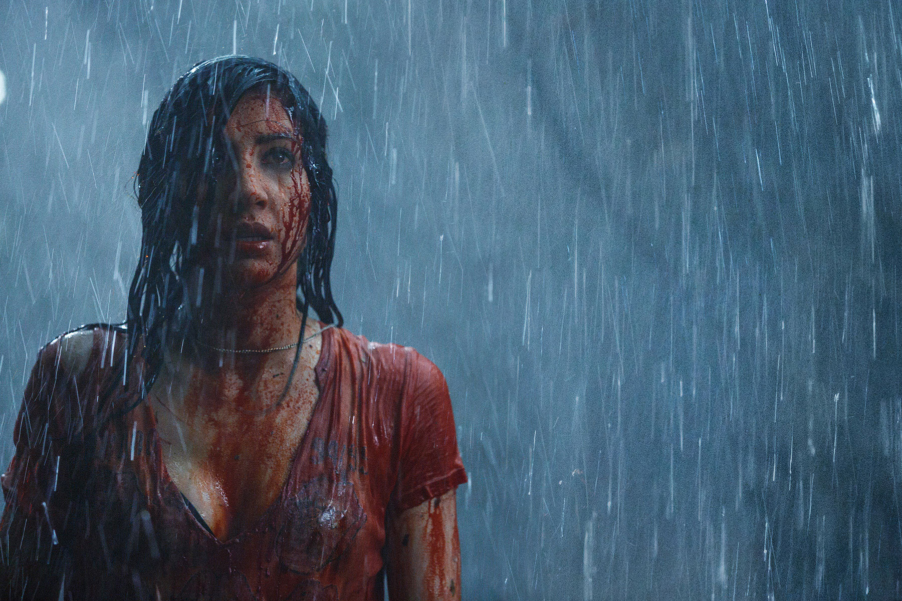 Dana DeLorenzo in the rain HD Wallpaper
