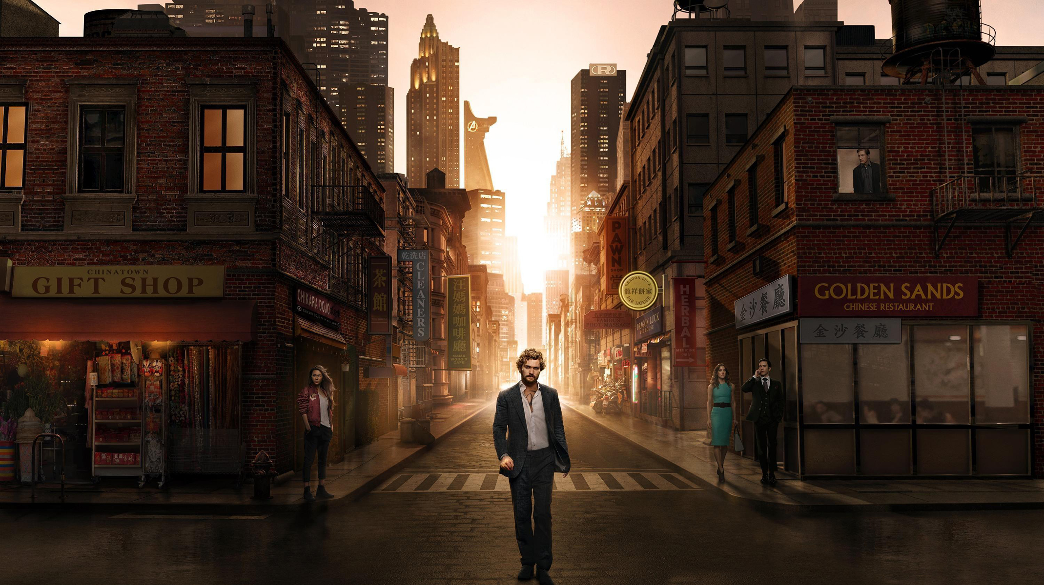 Finn Jones in Chinatown HD Wallpaper
