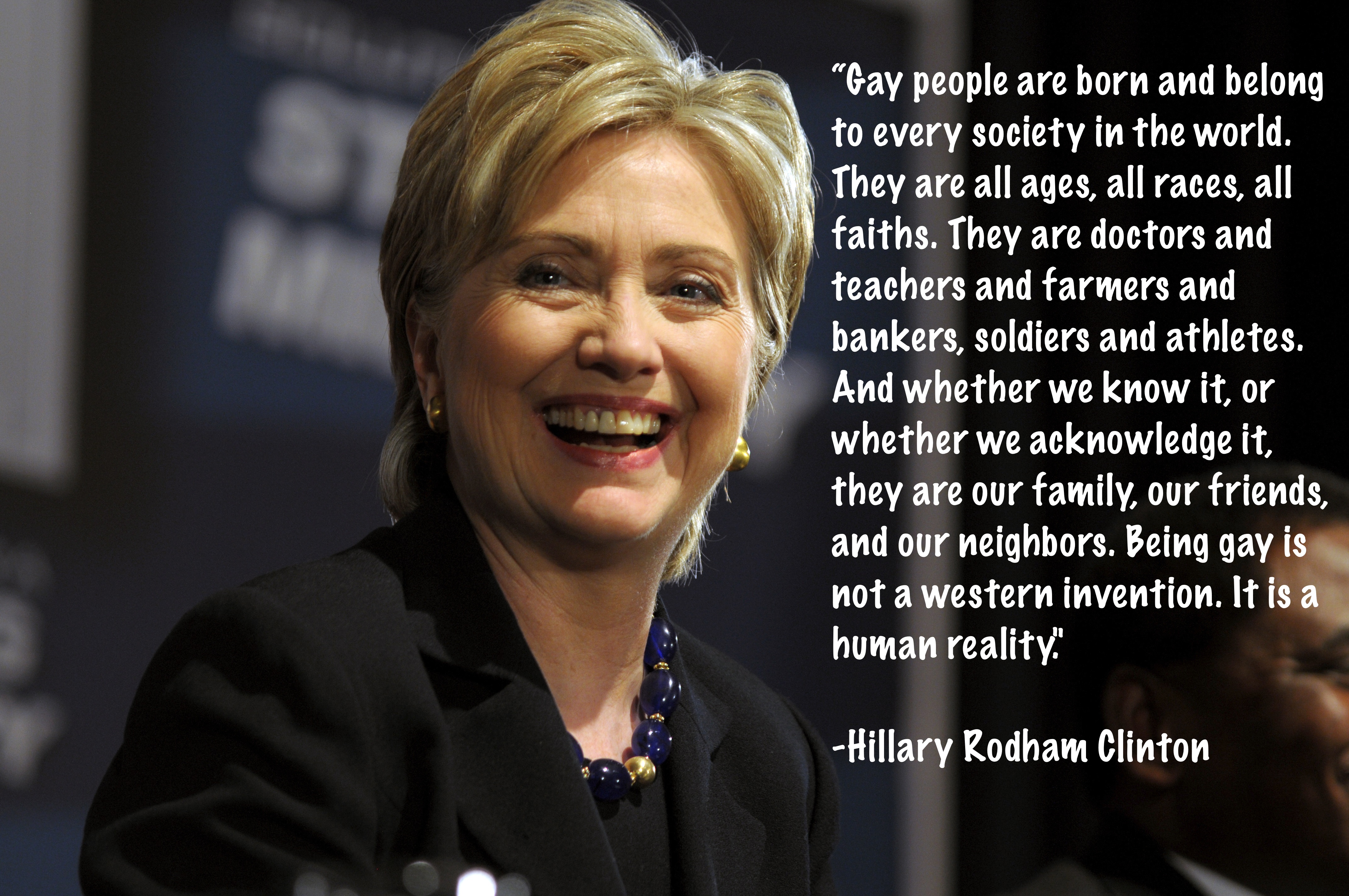 Hillary Clinton quote about gay people HD Wallpaper
