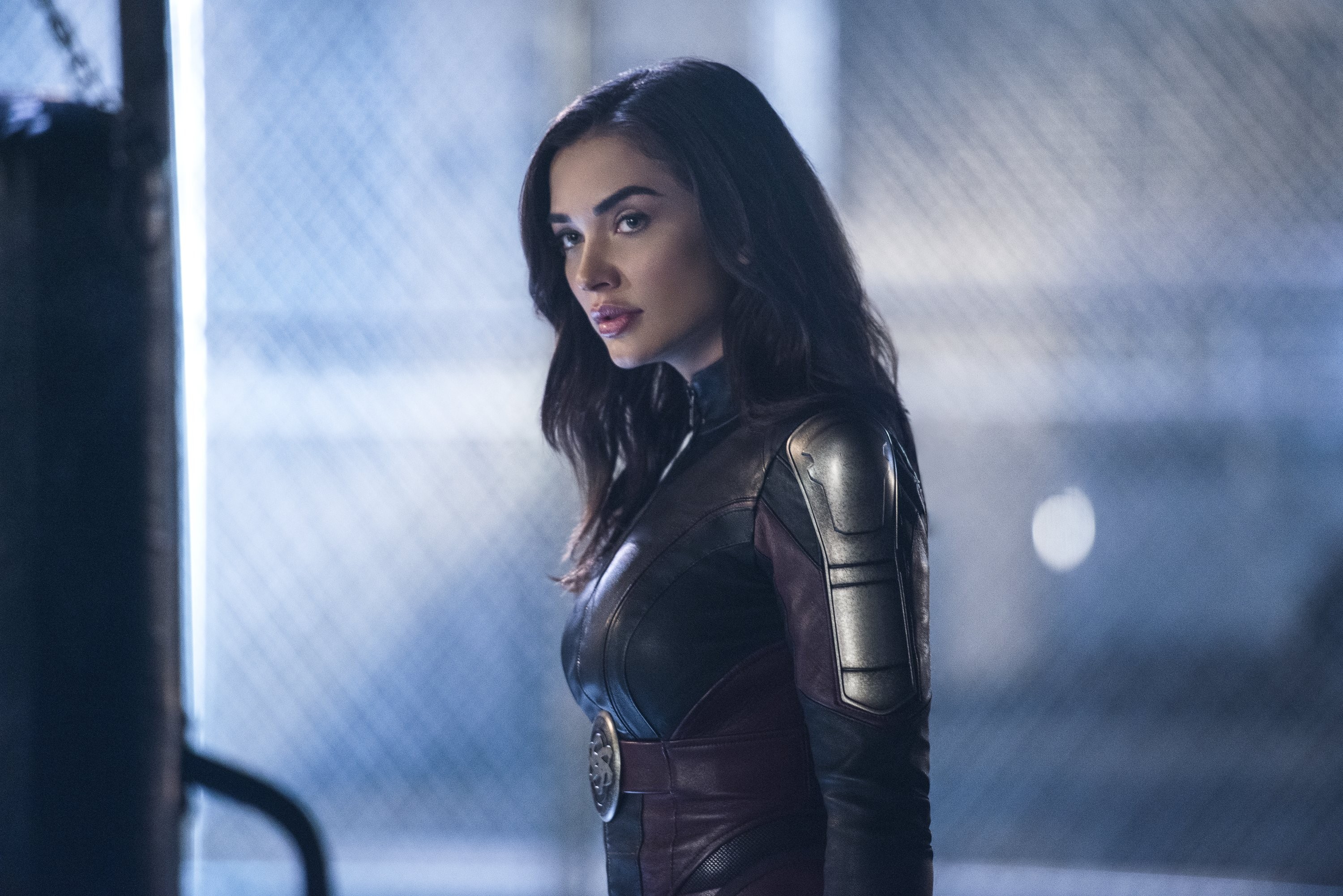 Amy Jackson in a superhero costume HD Wallpaper