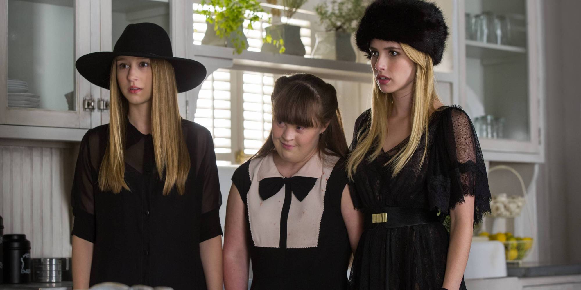 Taissa Farmiga, Emma Roberts, and Jamie Brewer HD Wallpaper