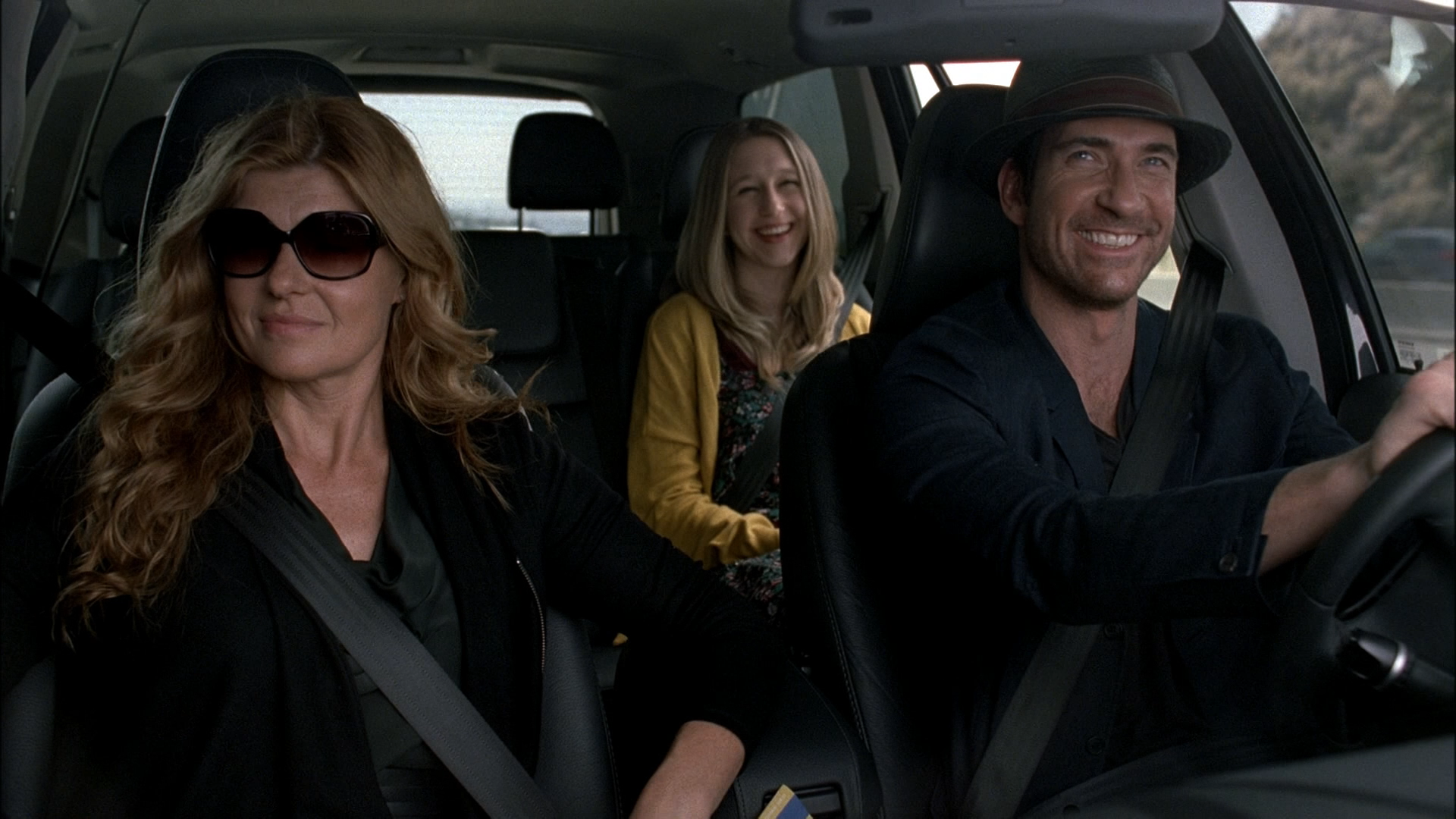 Taissa Farmiga and two others in a car HD Wallpaper