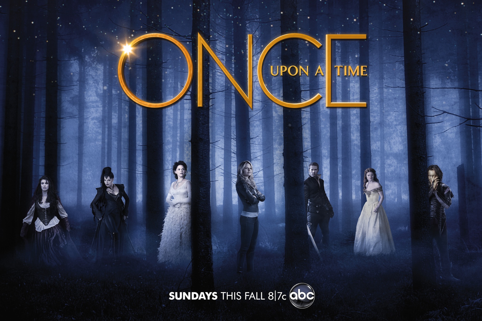 Once Upon a Time characters in a forest HD Wallpaper