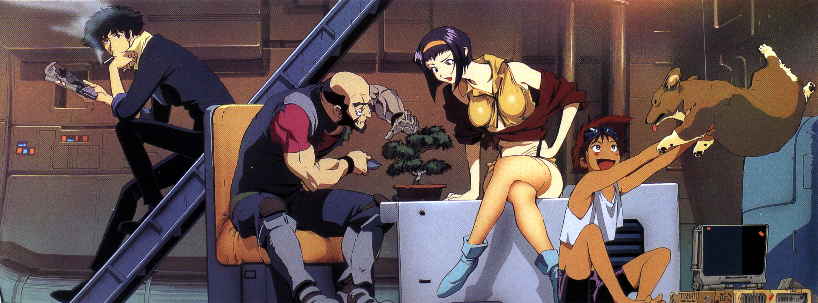 Cowboy Bebop characters and Ein the dog HD Wallpaper