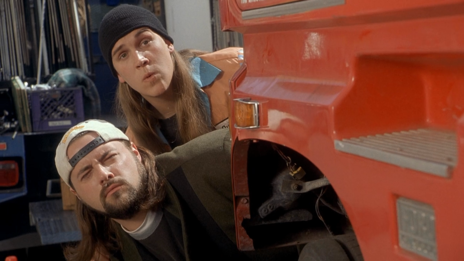 Kevin Smith and Jason Mewes in Clerks HD Wallpaper