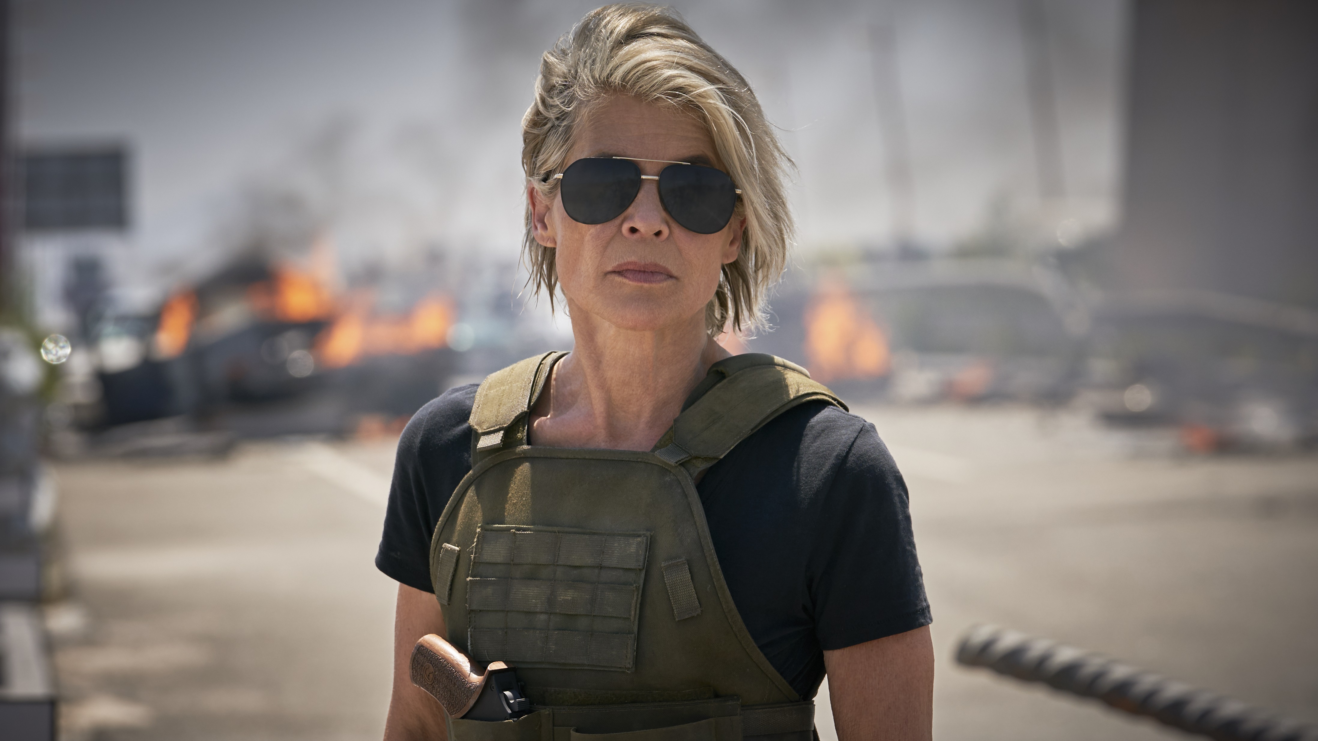 Linda Hamilton in Terminator: Dark Fate HD Wallpaper
