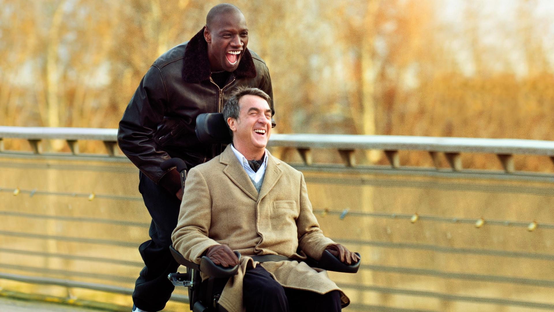 Omar Sy and François Cluzet in The Intouchables HD Wallpaper