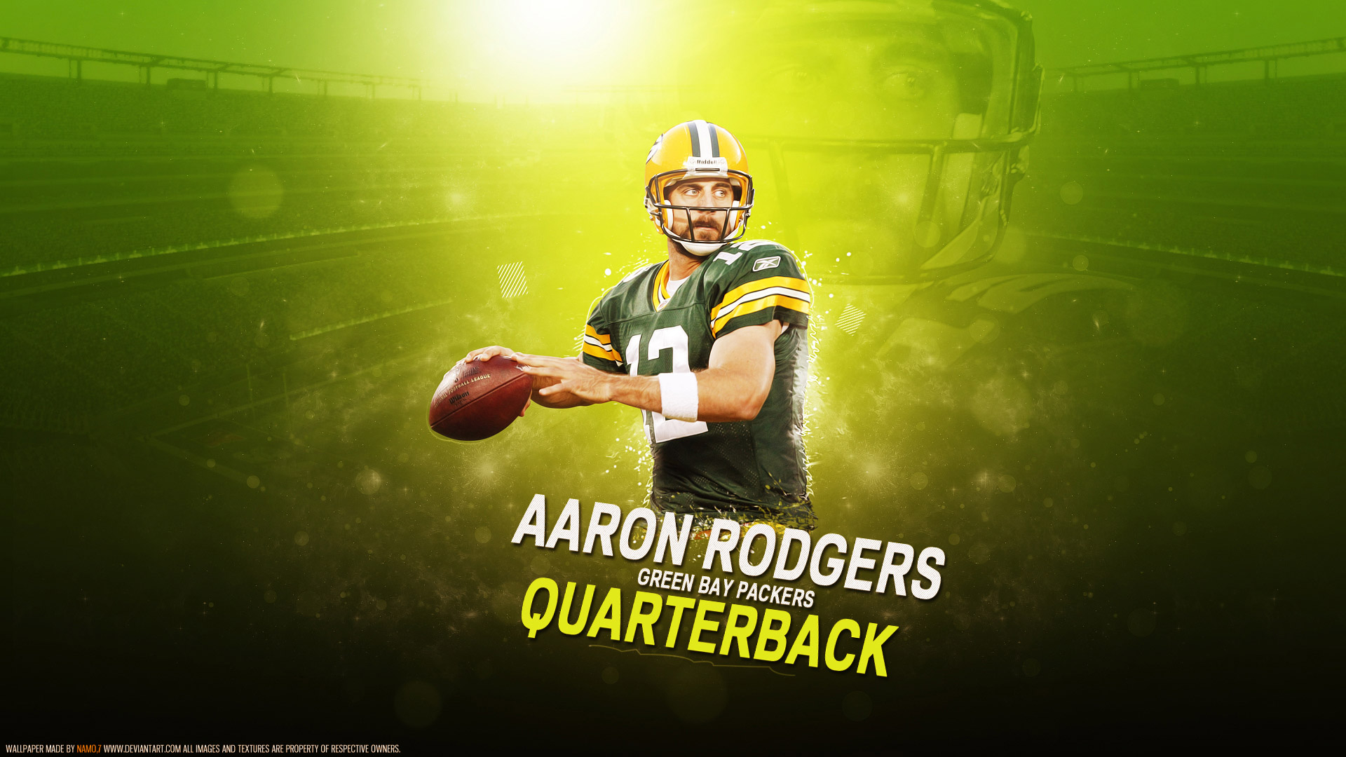 Aaron Rodgers from Green Bay Packers HD Wallpaper