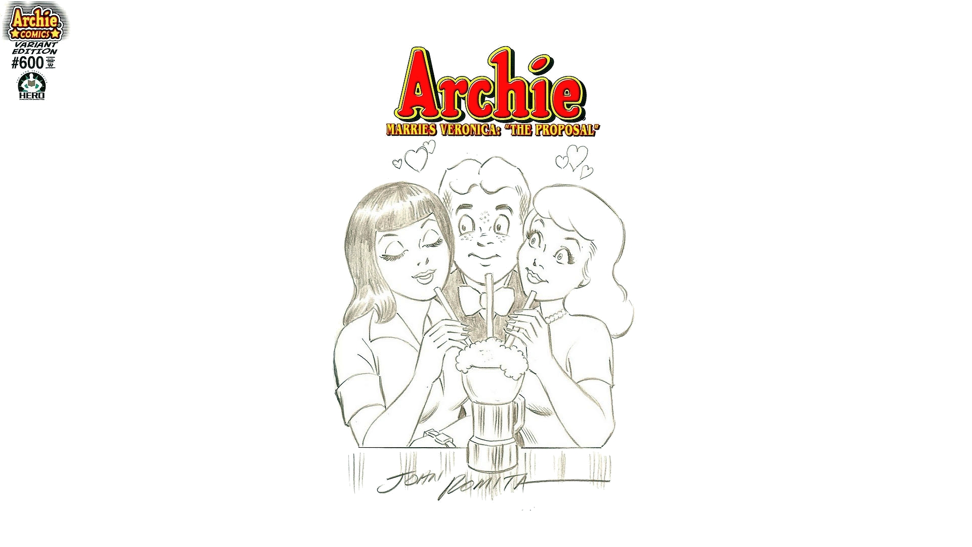 Archie Comics Variant Edition #600: Archie Marries Veronica HD Wallpaper