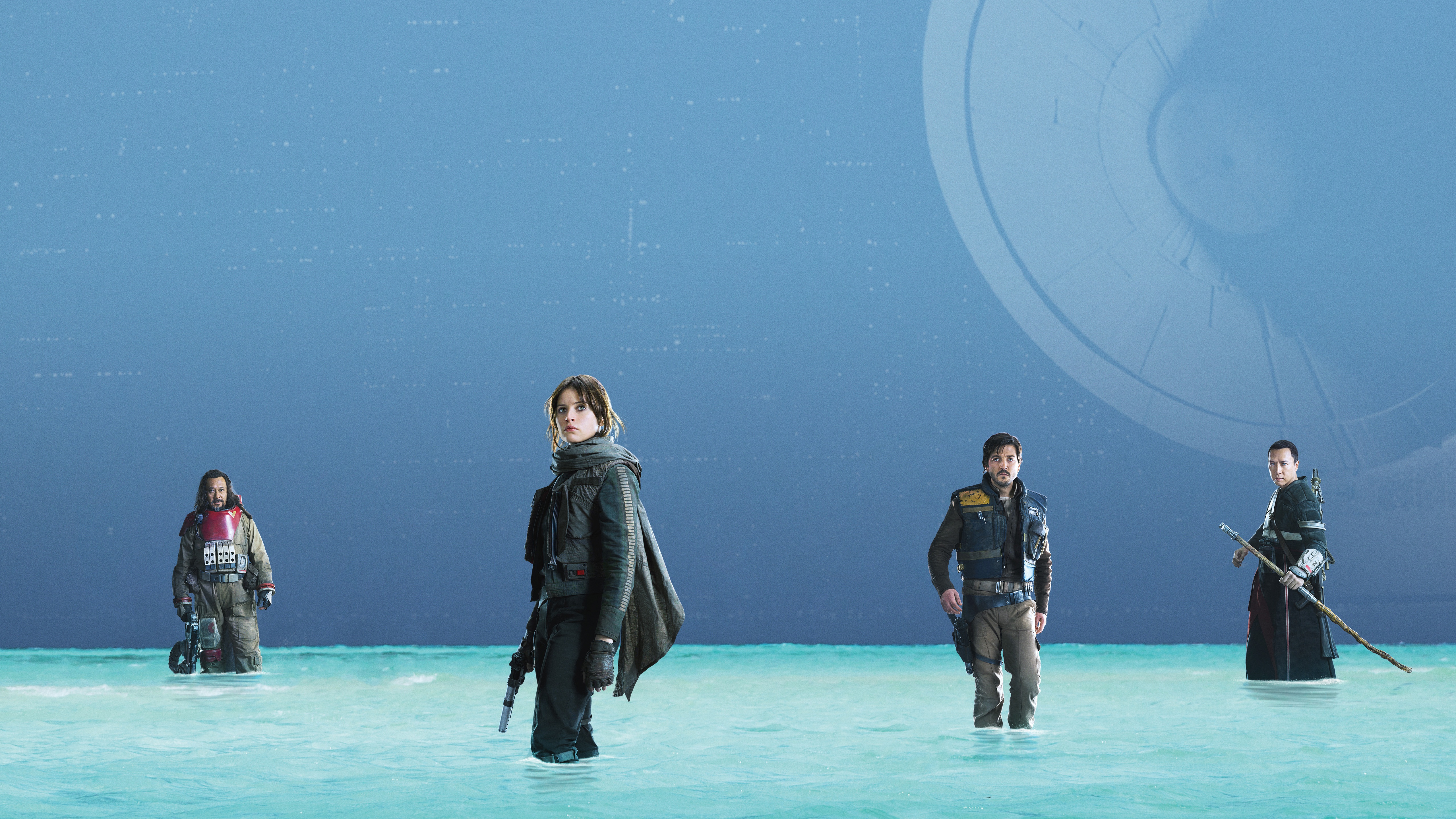 Rogue One: A Star Wars Story characters in water HD Wallpaper