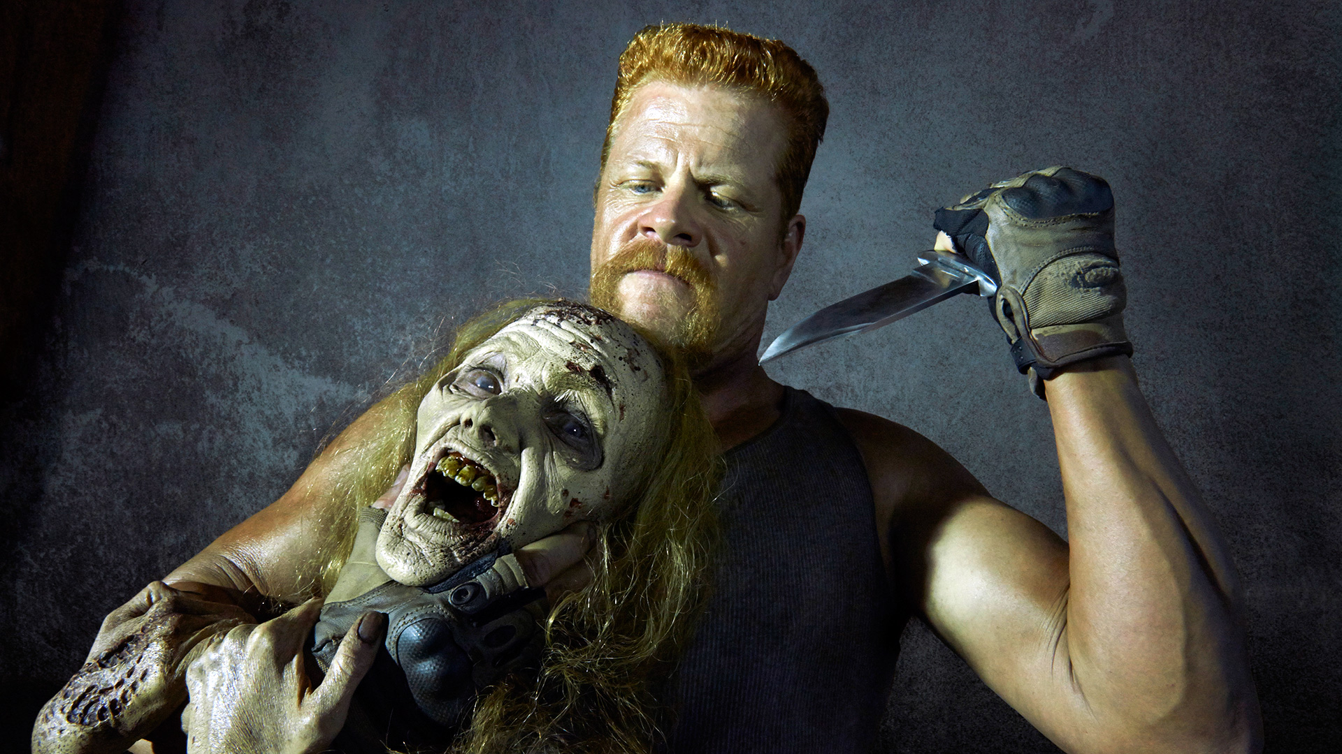 Abraham Ford from The Walking Dead holding a zombie head HD Wallpaper