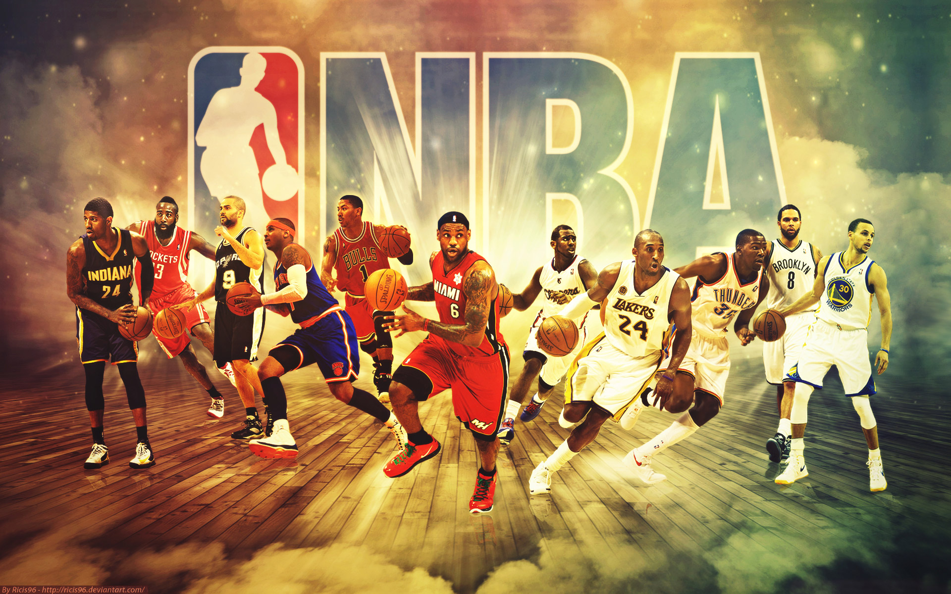 Stephen Curry Iconic NBA Action Shot HD Wallpaper