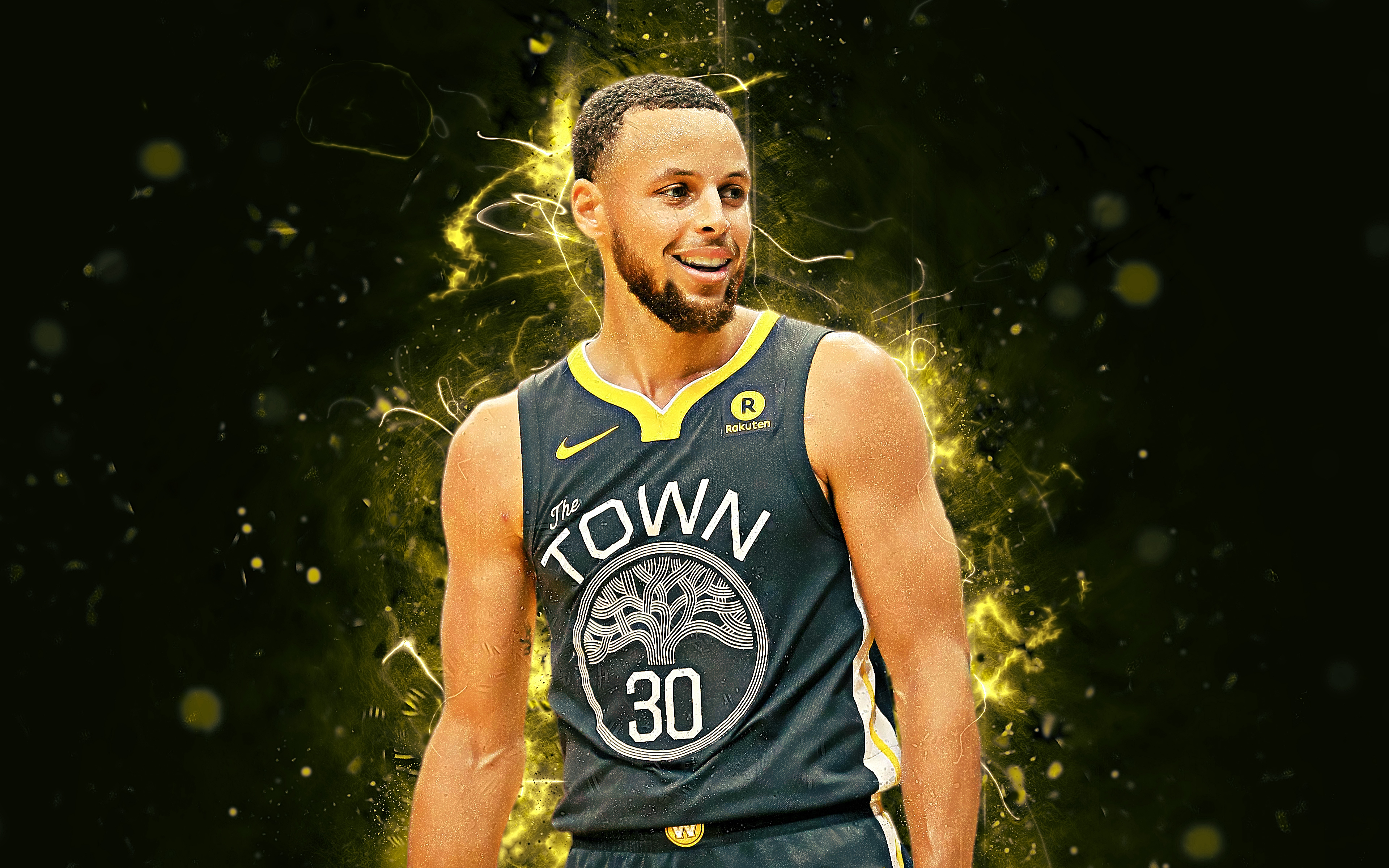 Stephen Curry Golden State Warriors The Town Jersey HD Wallpaper