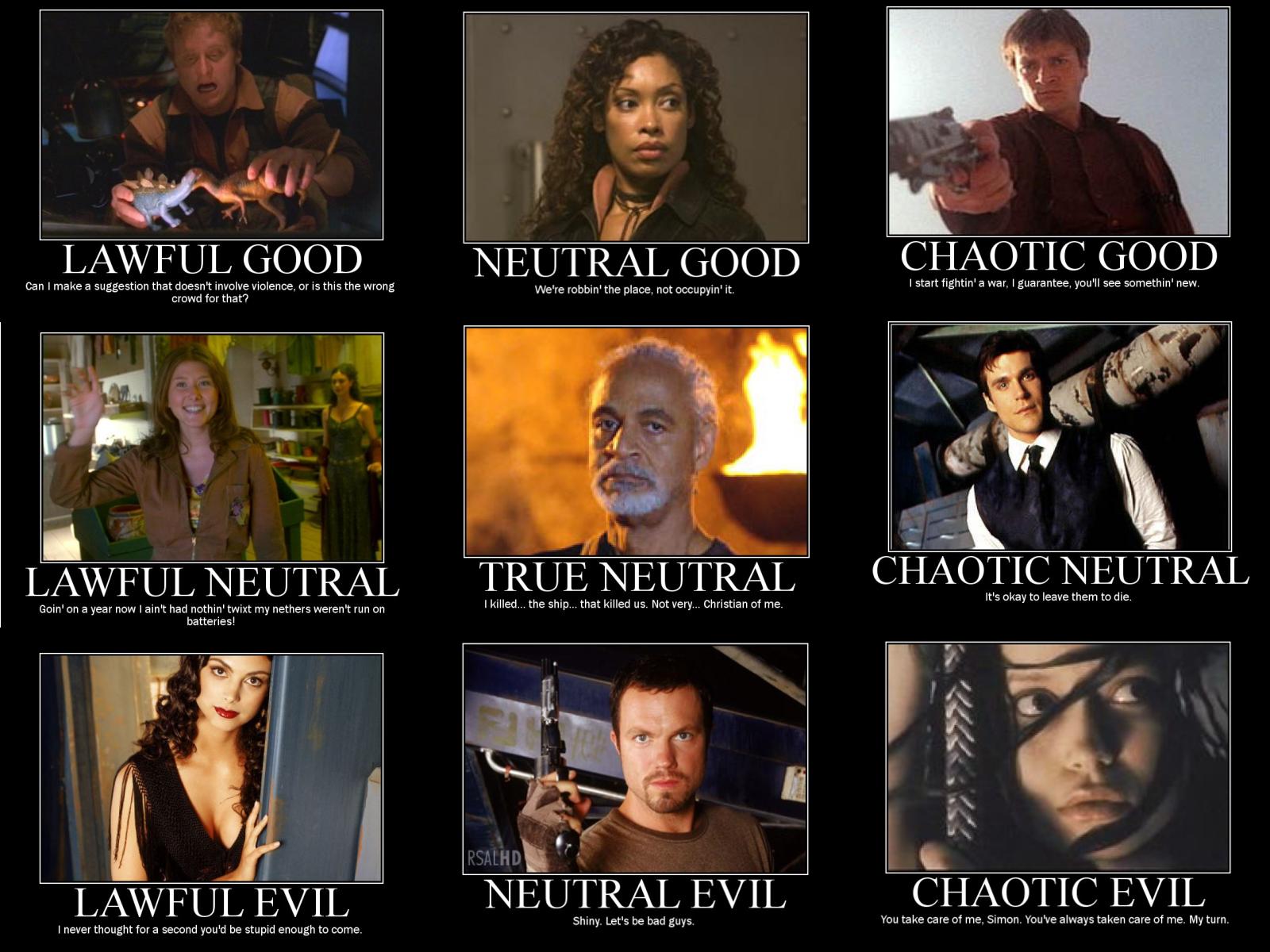 Firefly Alignment Chart HD Wallpaper
