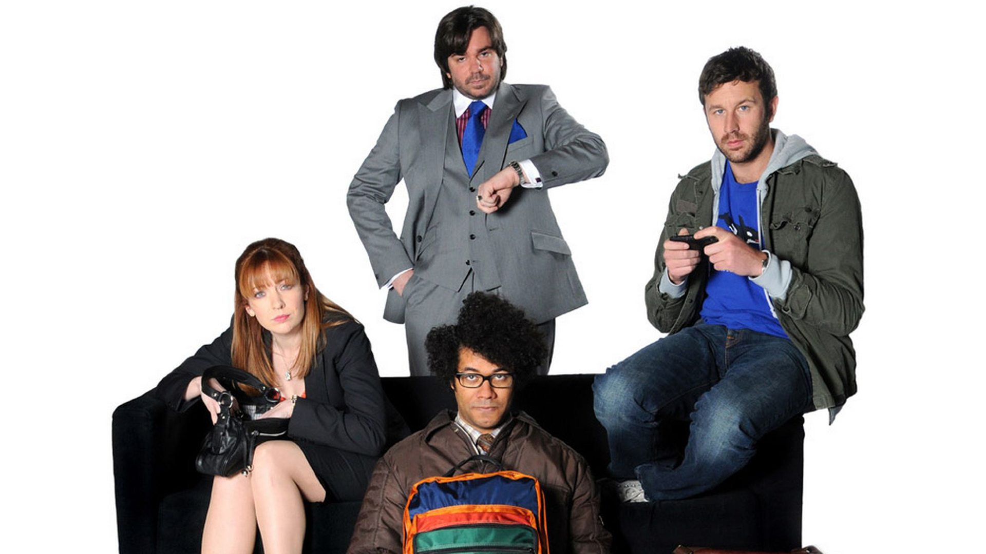 The IT Crowd: Roy, Moss, Jen, and Douglas HD Wallpaper