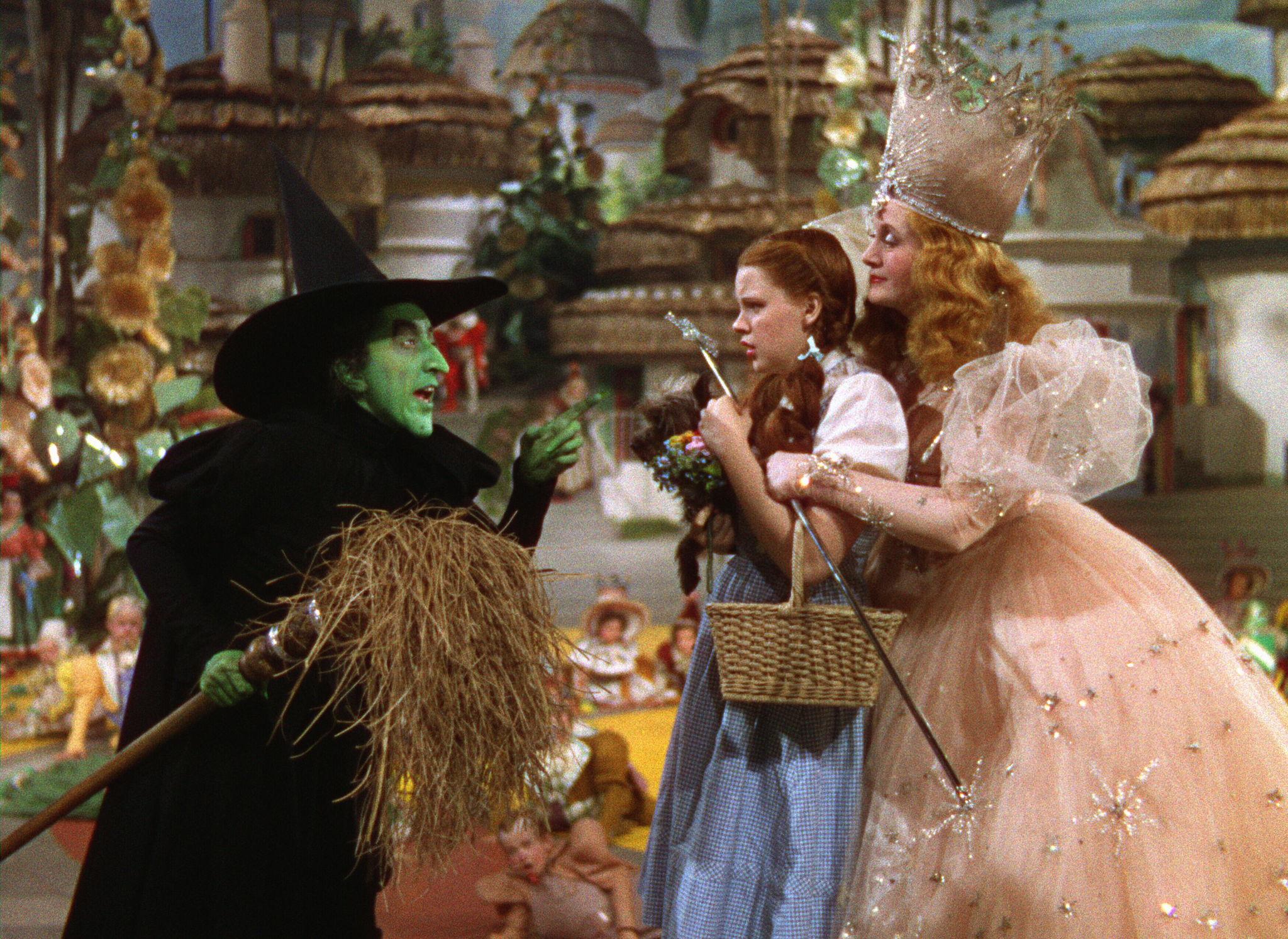 Wicked Witch of the West, Dorothy, and Glinda from The Wizard of Oz HD Wallpaper