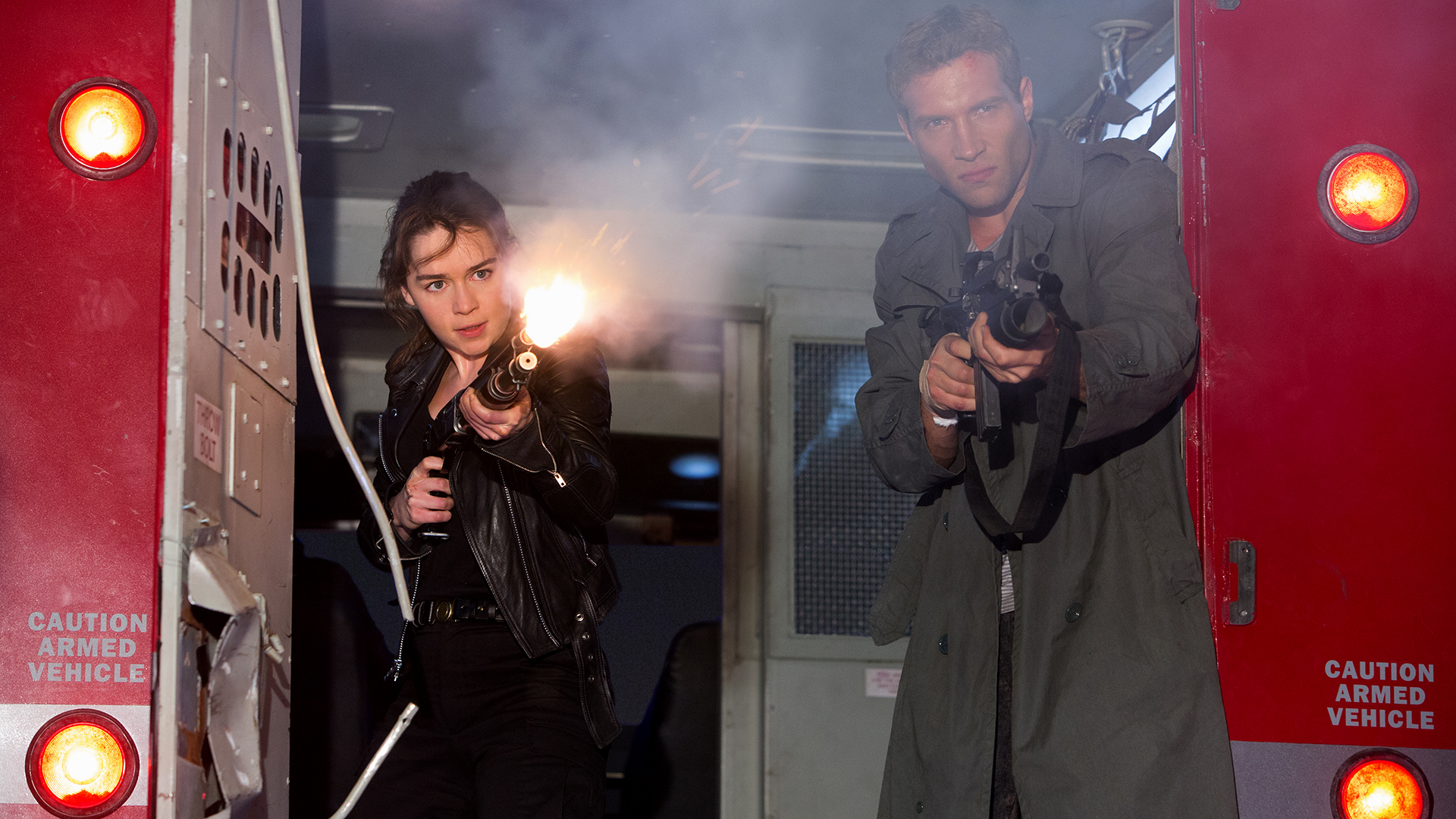 Kyle Reese and Sarah Connor from Terminator Genisys HD Wallpaper