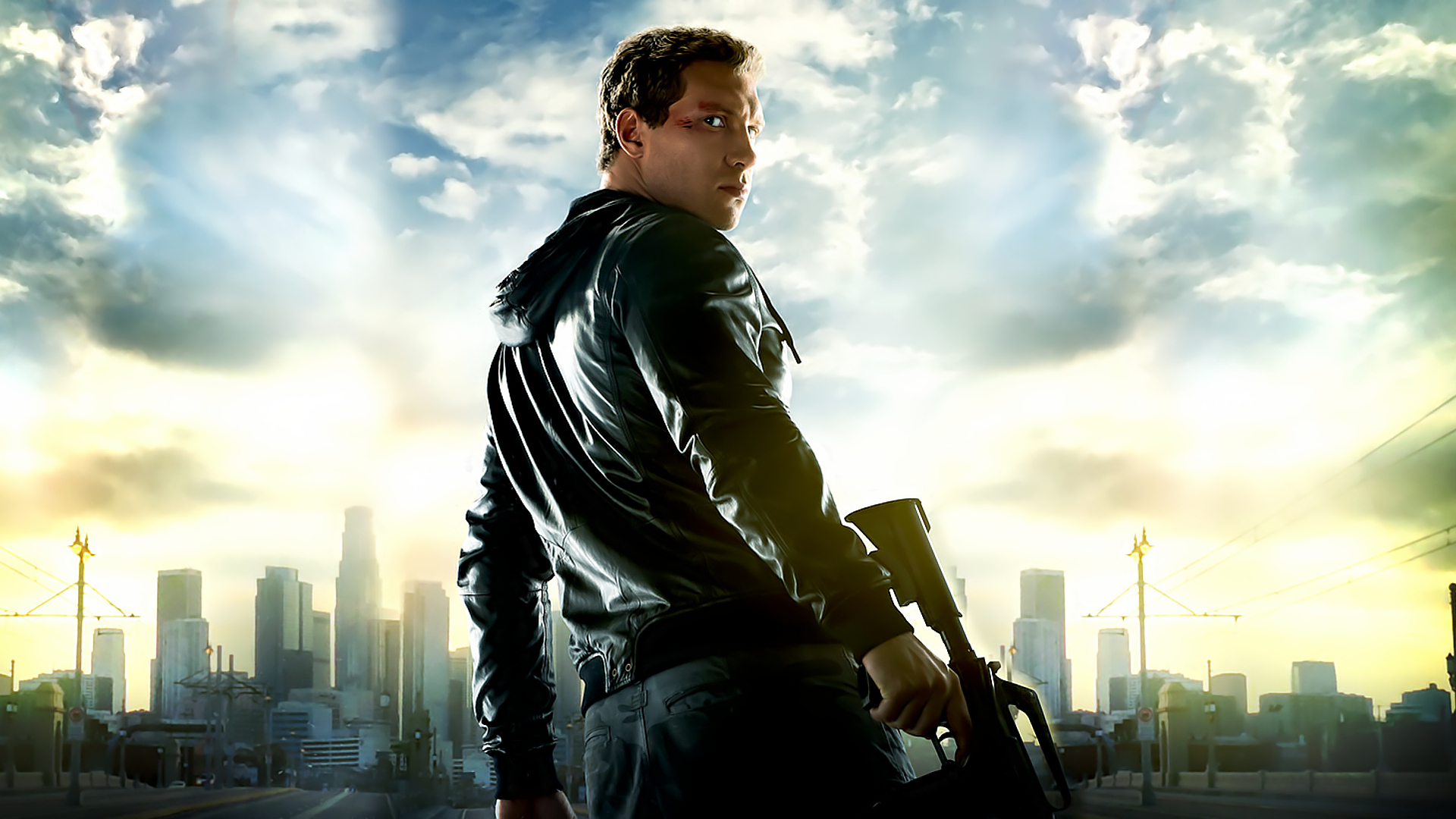 Jai Courtney in a Cityscape HD Wallpaper