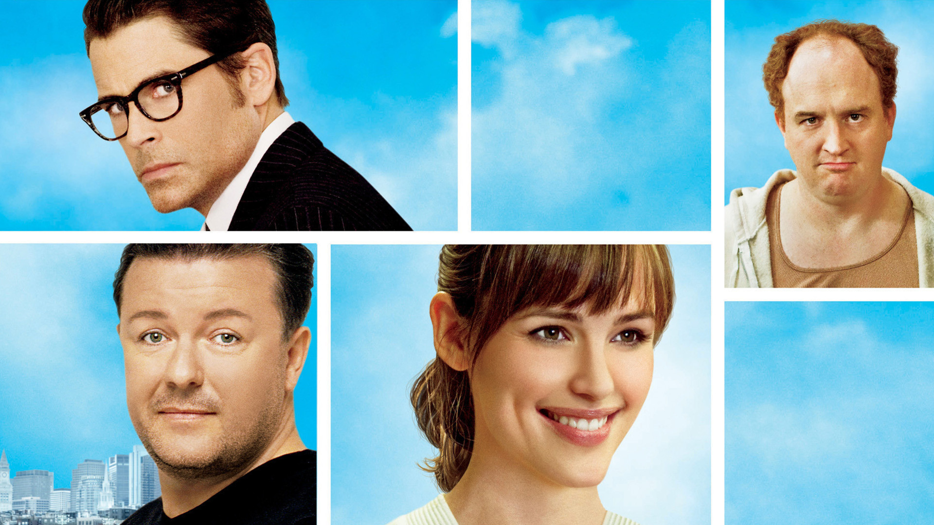 Rob Lowe, Louis C.K., Ricky Gervais, and Jennifer Garner in The Invention of Lying HD Wallpaper