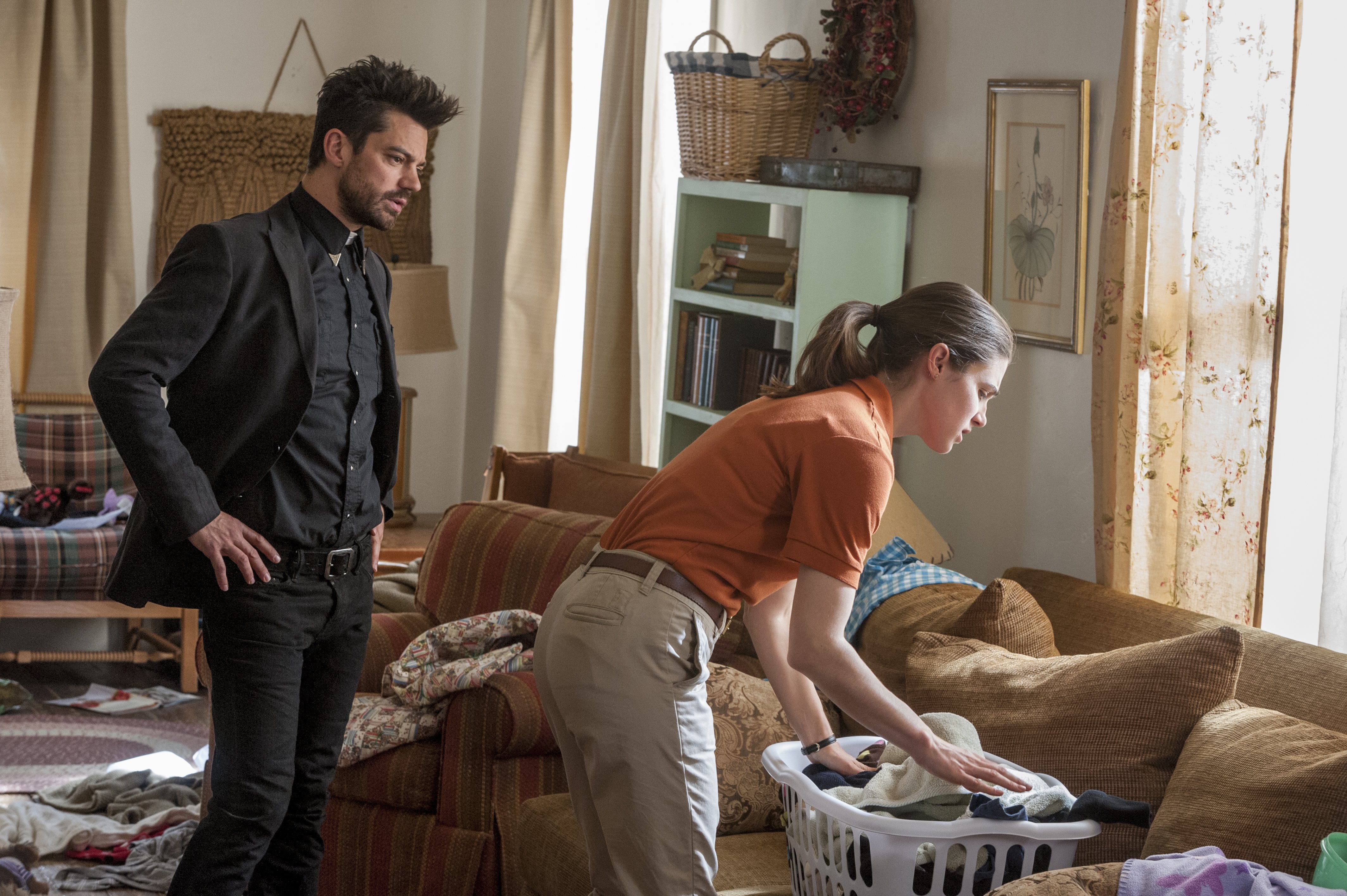 Dominic Cooper and Lucy Griffiths in Preacher HD Wallpaper
