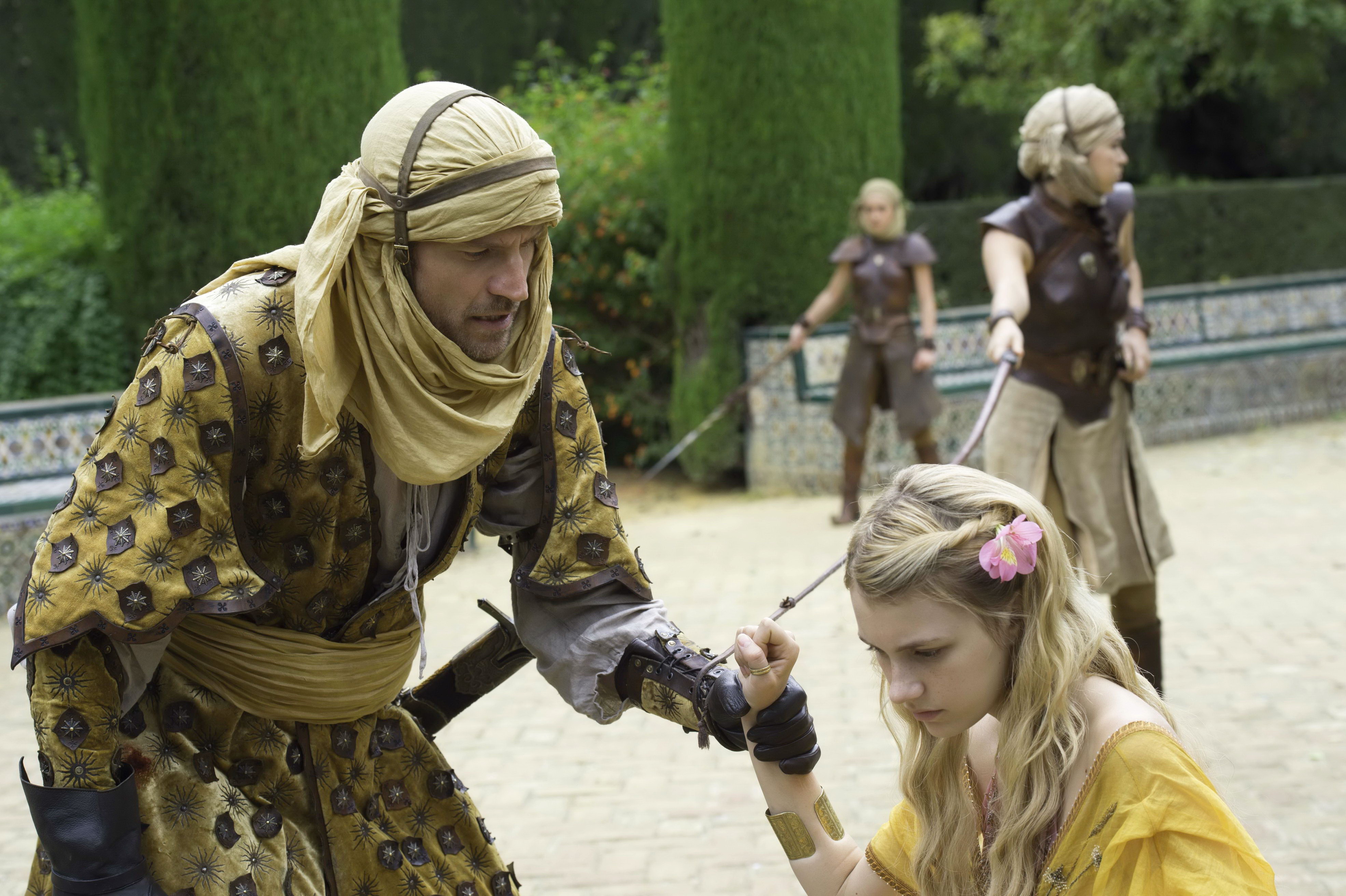 Jaime Lannister and Myrcella Baratheon in Dorne HD Wallpaper