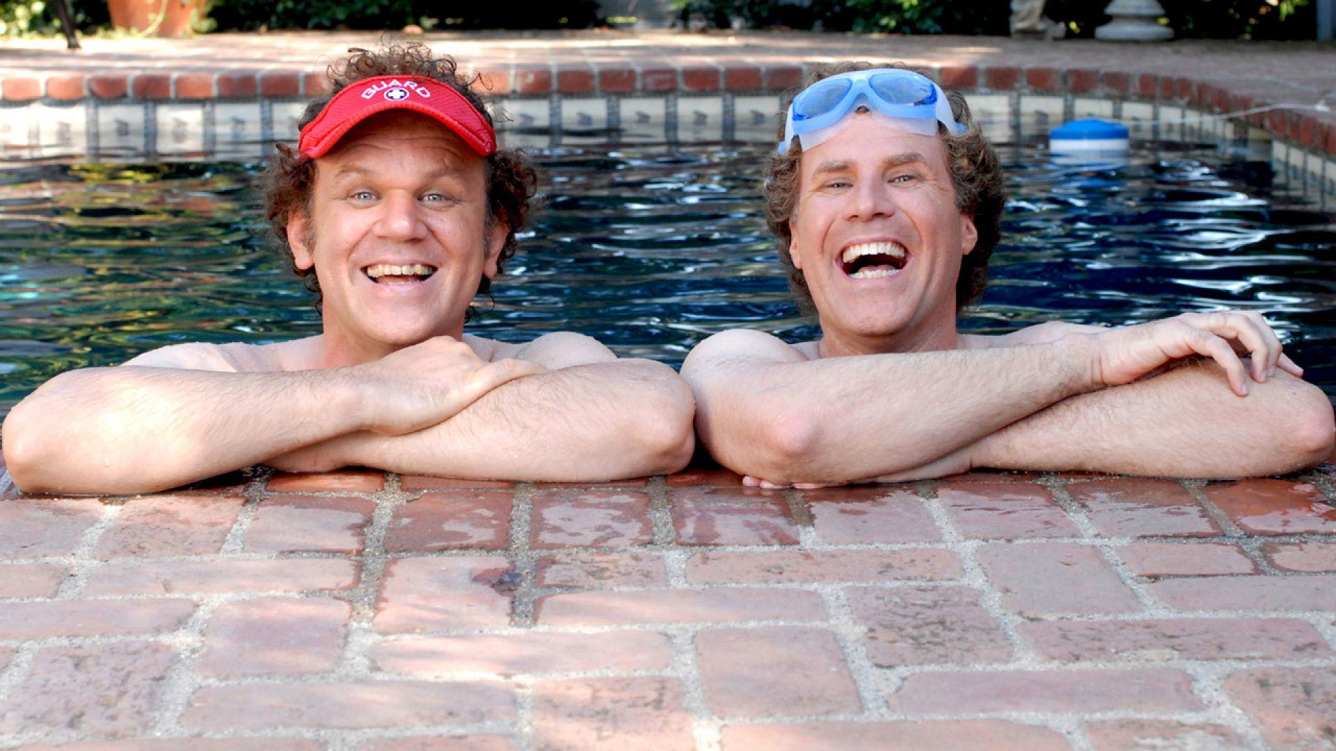 John C. Reilly and Will Ferrell in a pool HD Wallpaper