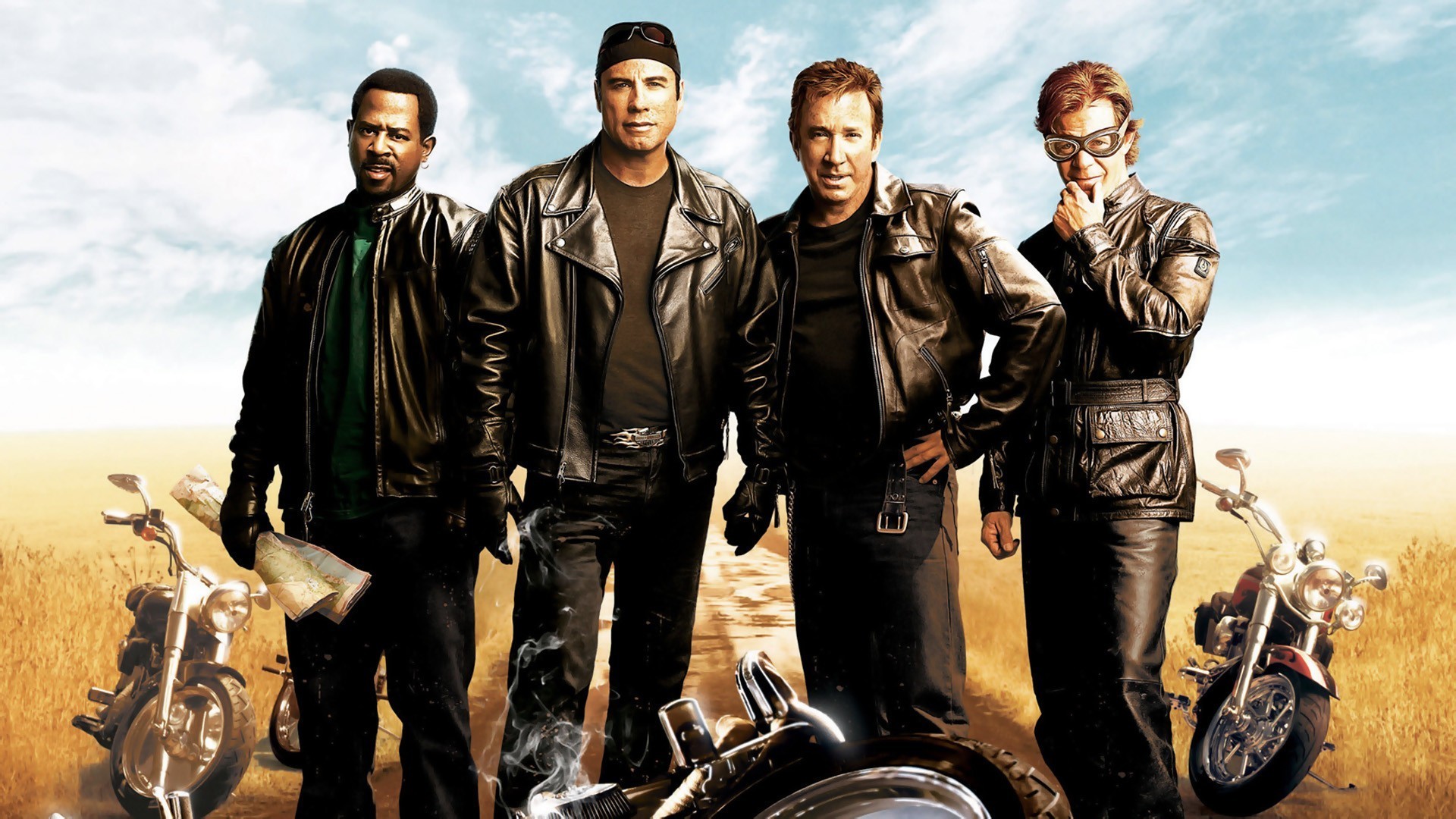 Four men on motorcycles HD Wallpaper