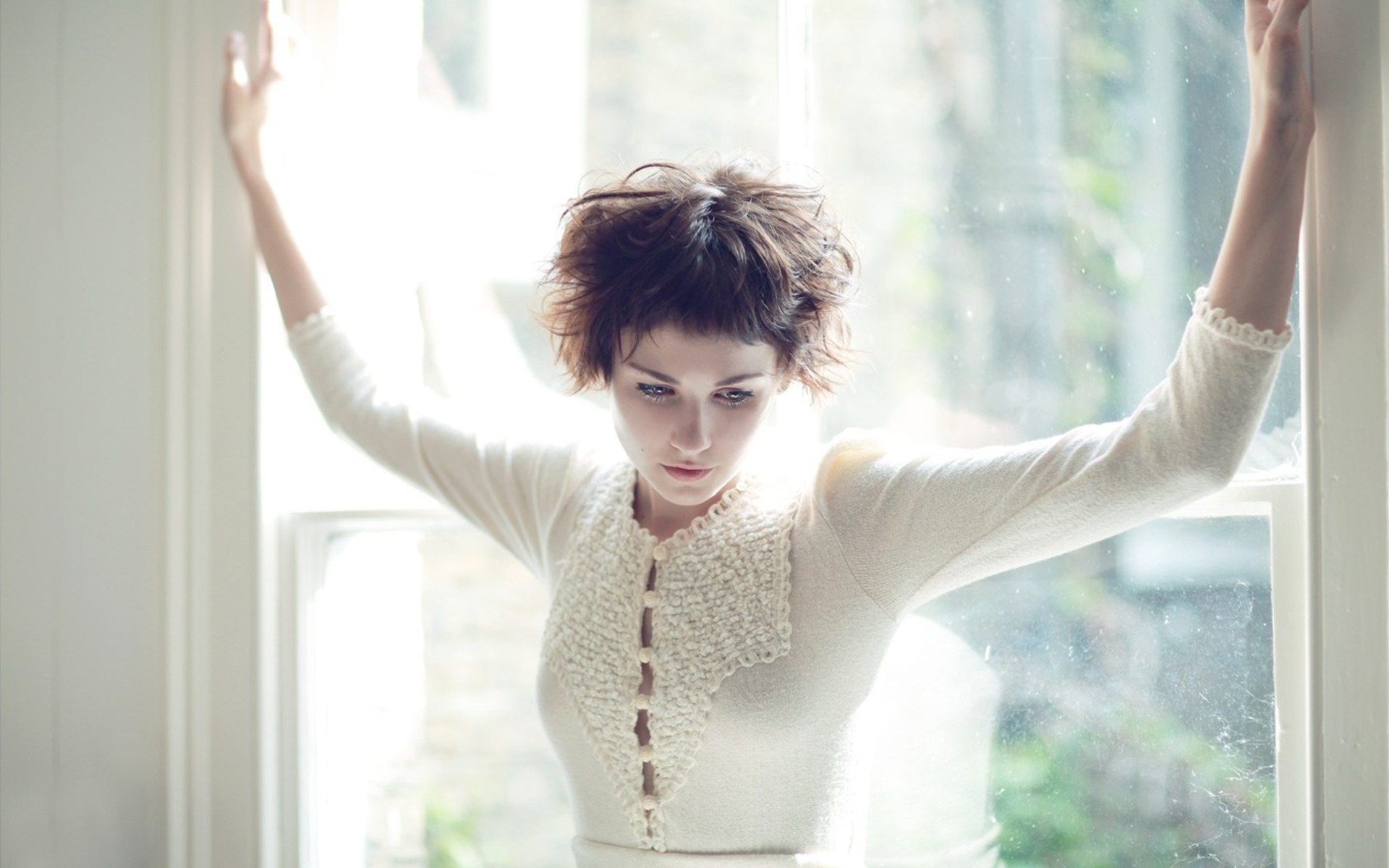 Tuppence Middleton by the window HD Wallpaper