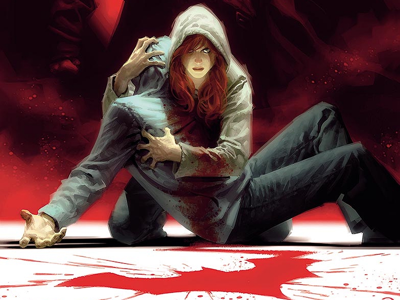 Barbara Gordon holding a wounded person HD Wallpaper