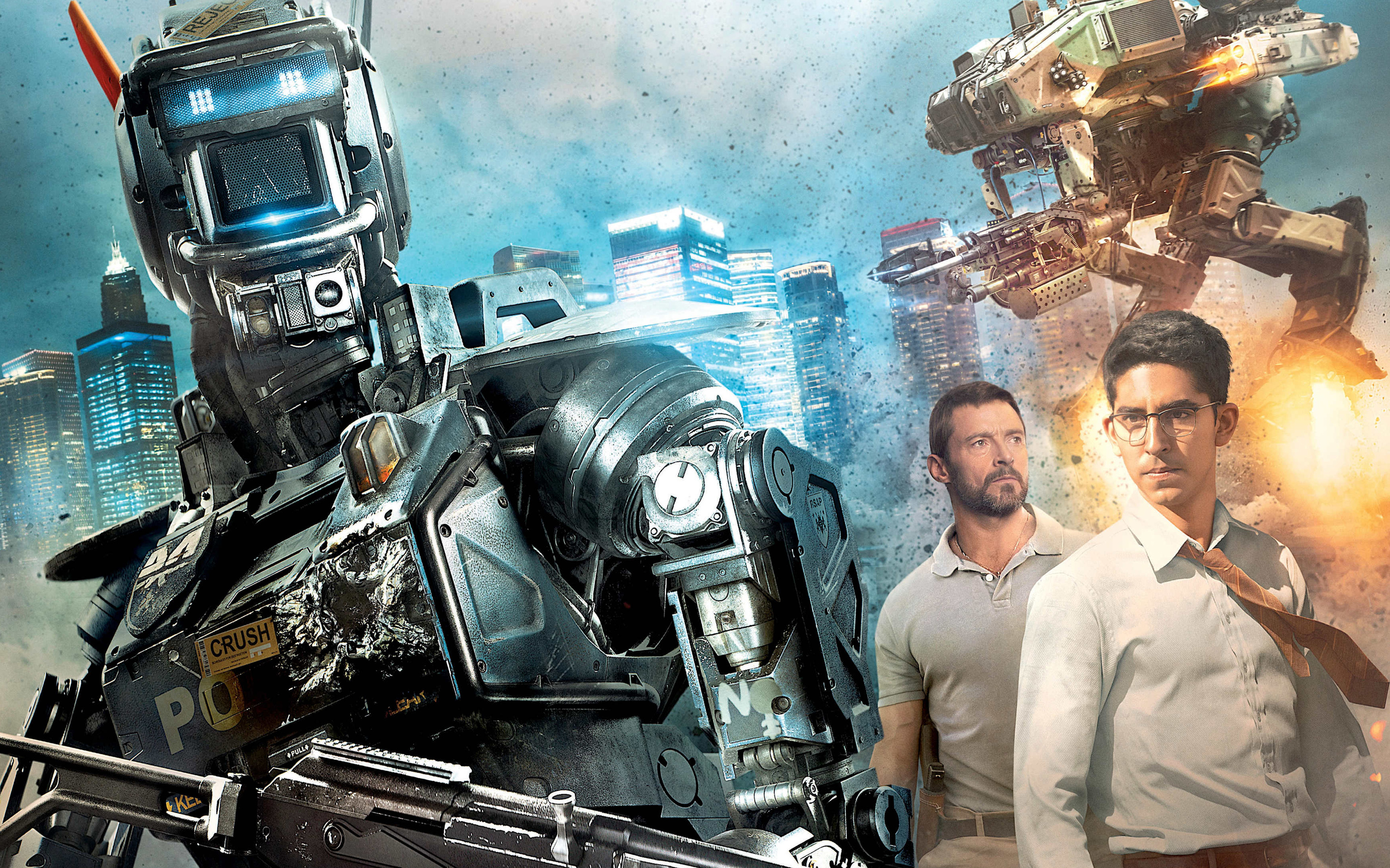 Chappie and Dev Patel HD Wallpaper