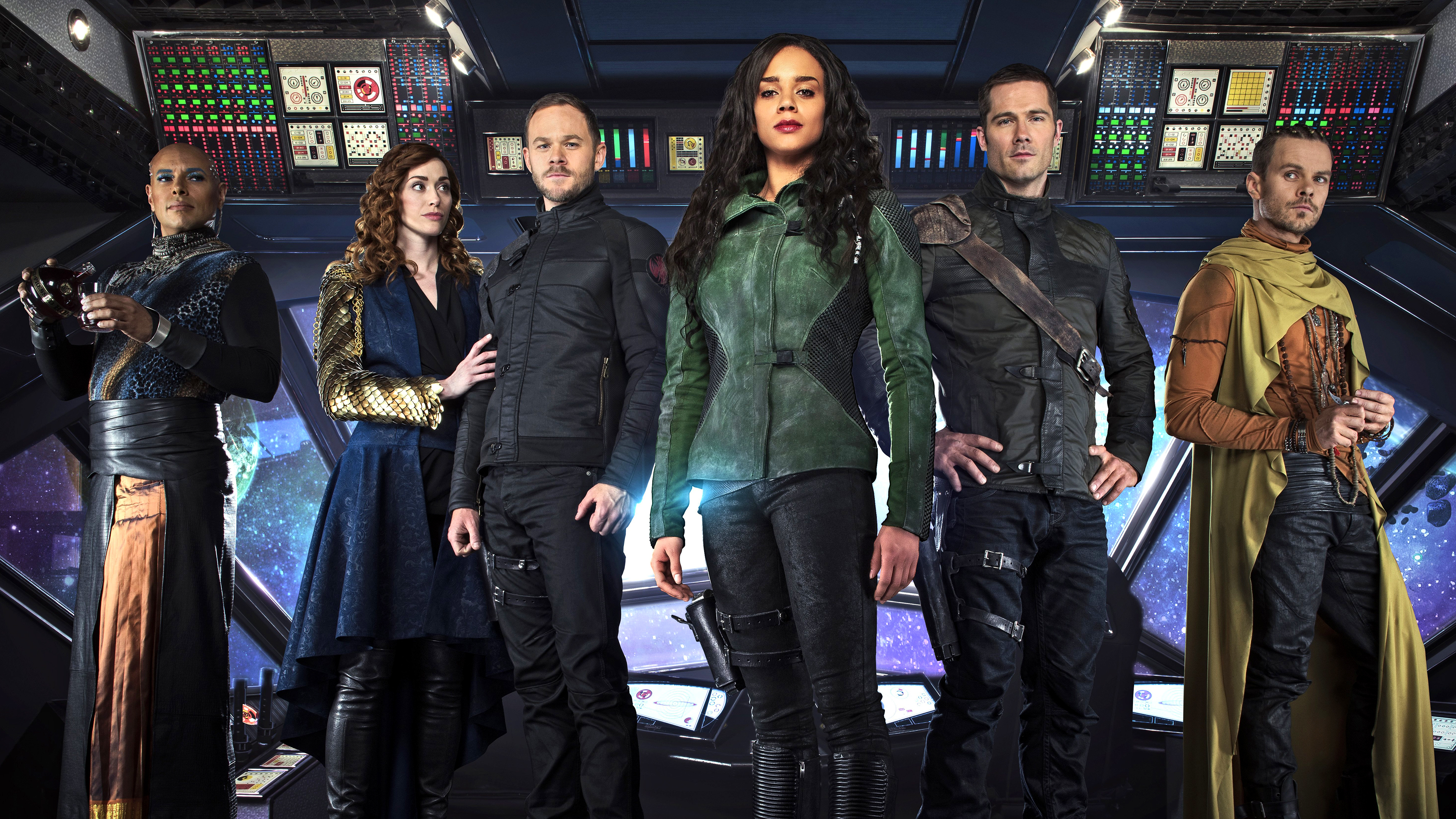 Killjoys characters in a spaceship bridge HD Wallpaper