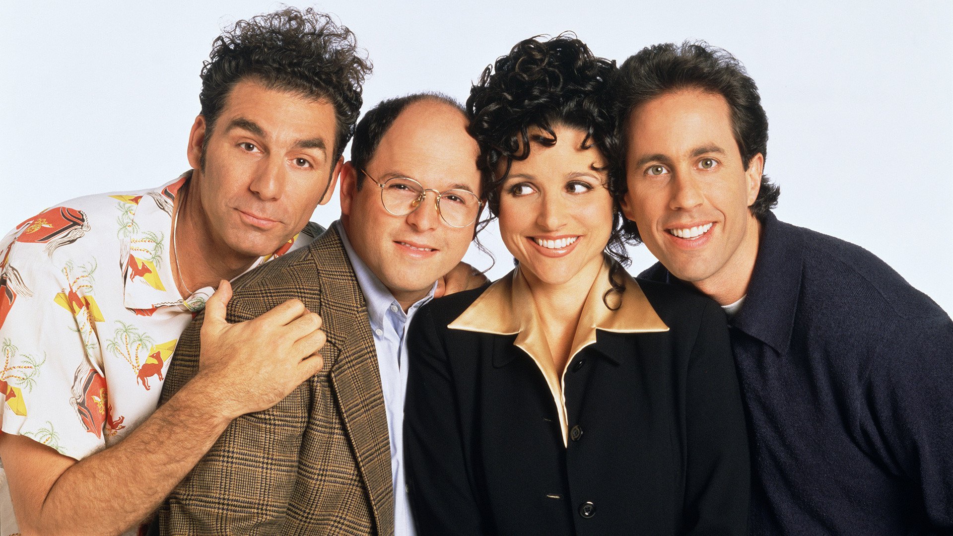 The Seinfeld Cast: Jerry Seinfeld, Julia Louis-Dreyfus, Jason Alexander, Michael Richards HD Wallpaper