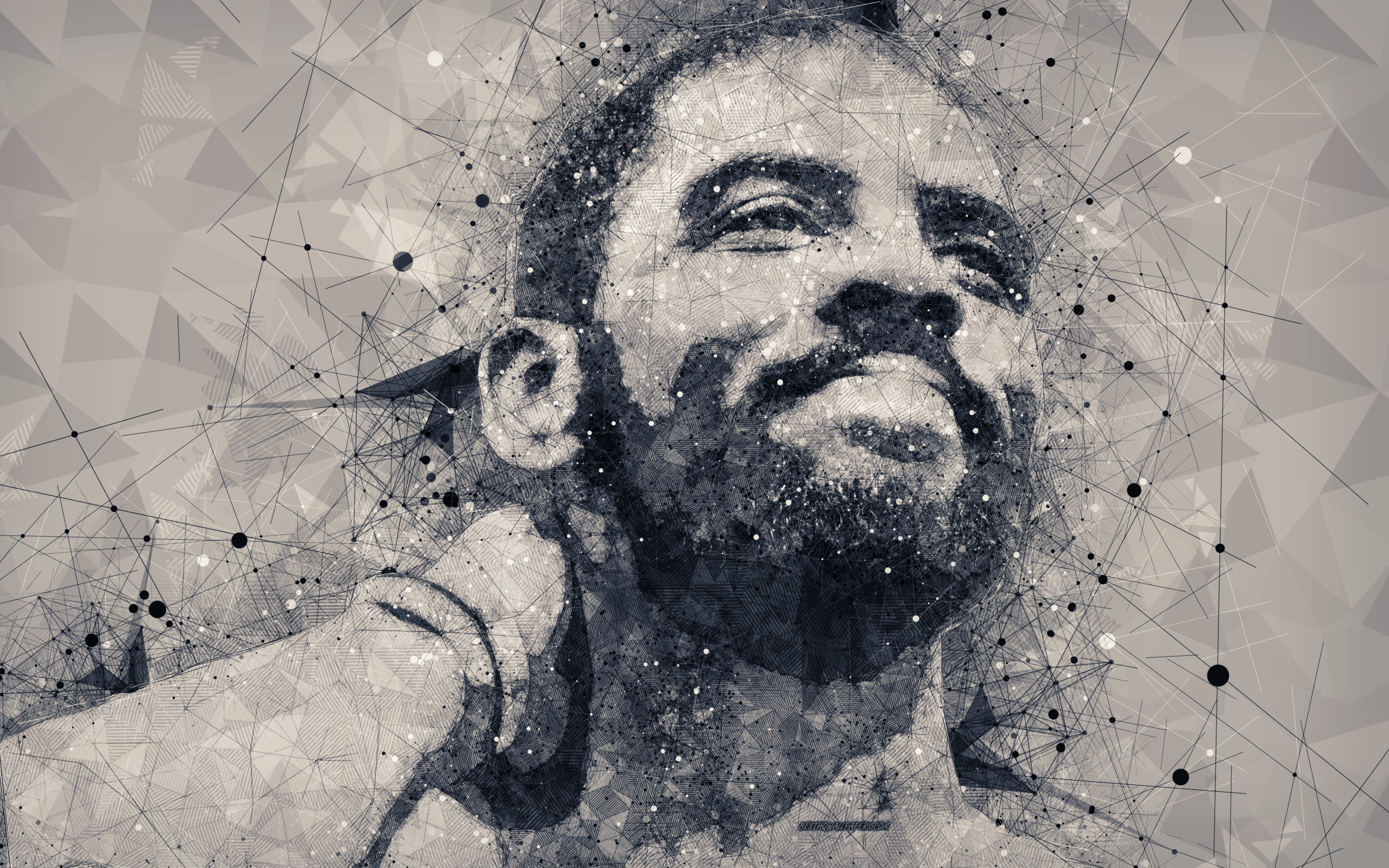 Kyrie Irving abstract portrait HD Wallpaper