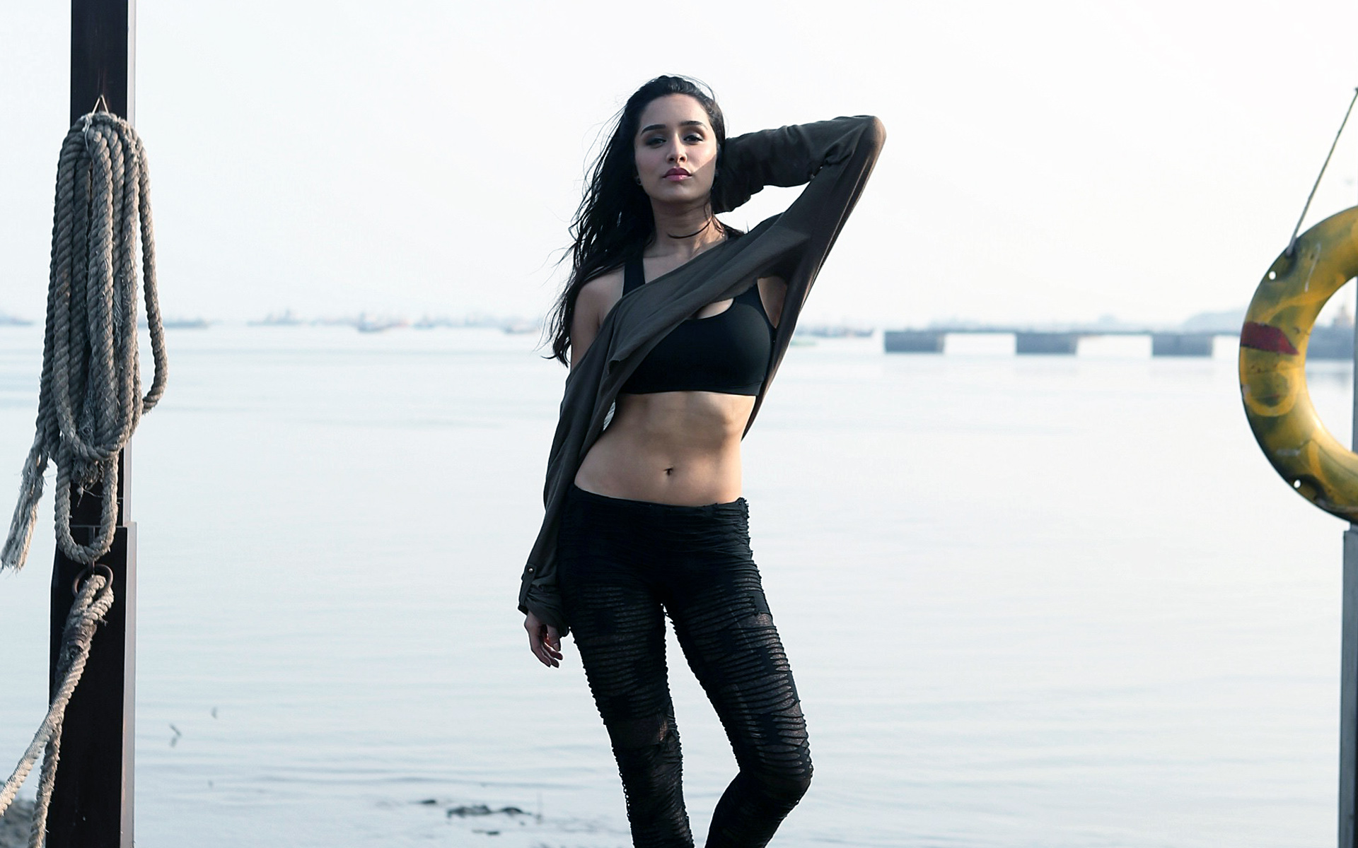 Shraddha Kapoor on a pier HD Wallpaper