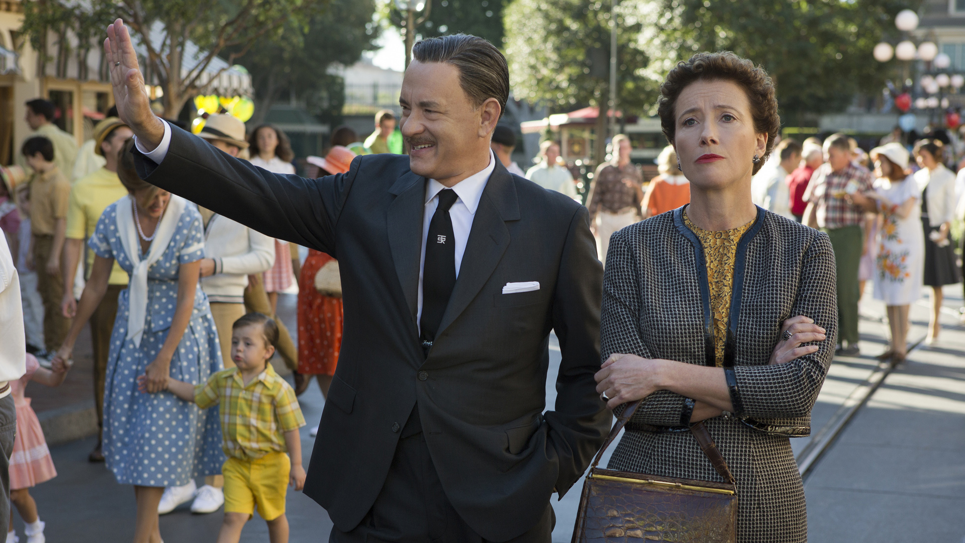 Tom Hanks and Emma Thompson in Saving Mr. Banks HD Wallpaper