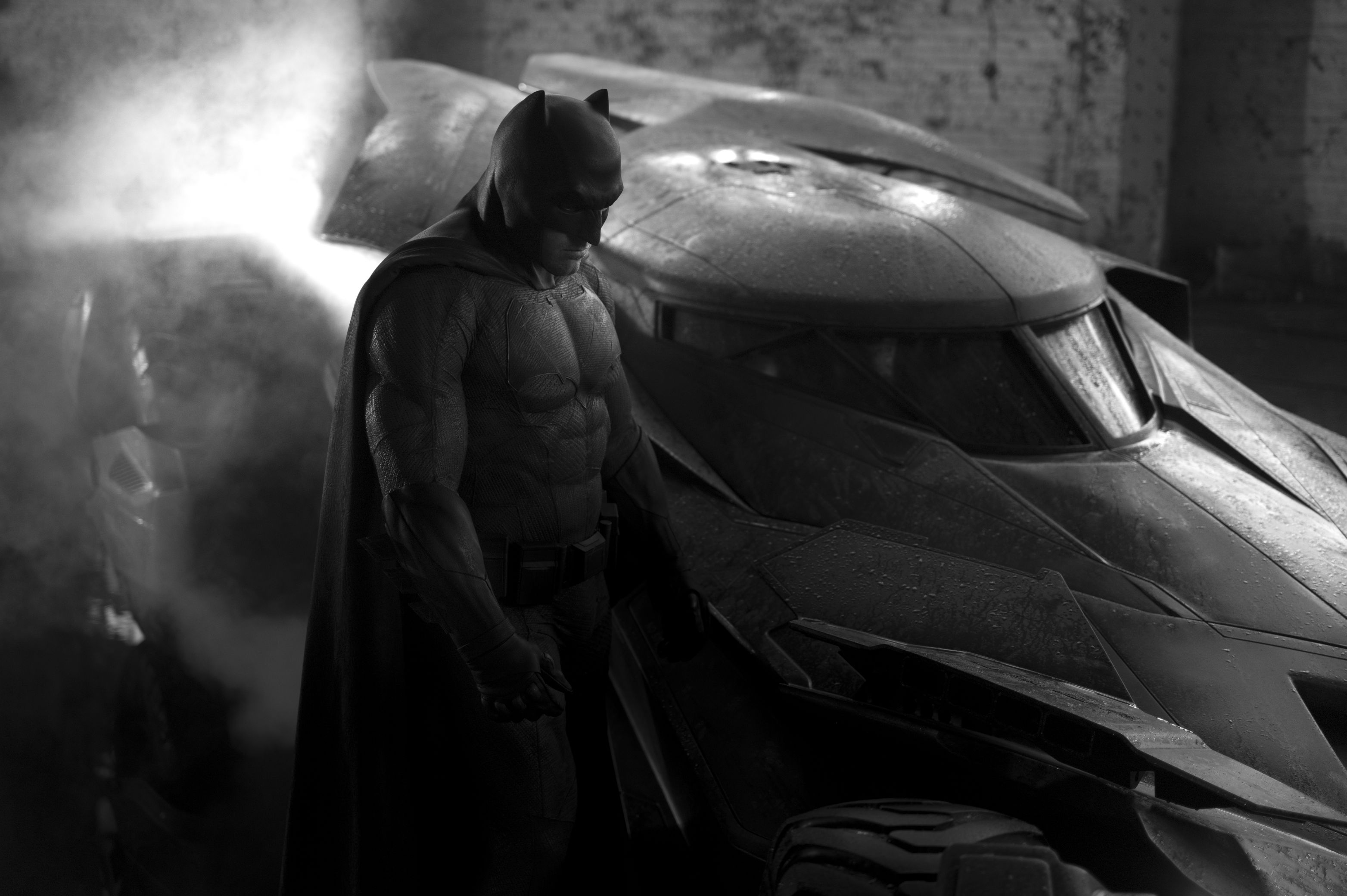 Batman and the Batmobile HD Wallpaper