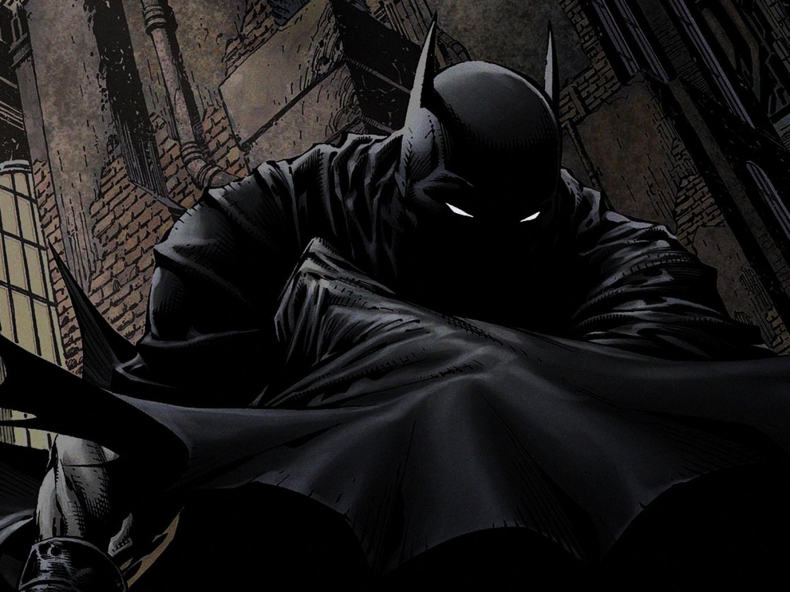 Batman in a dark alley HD Wallpaper