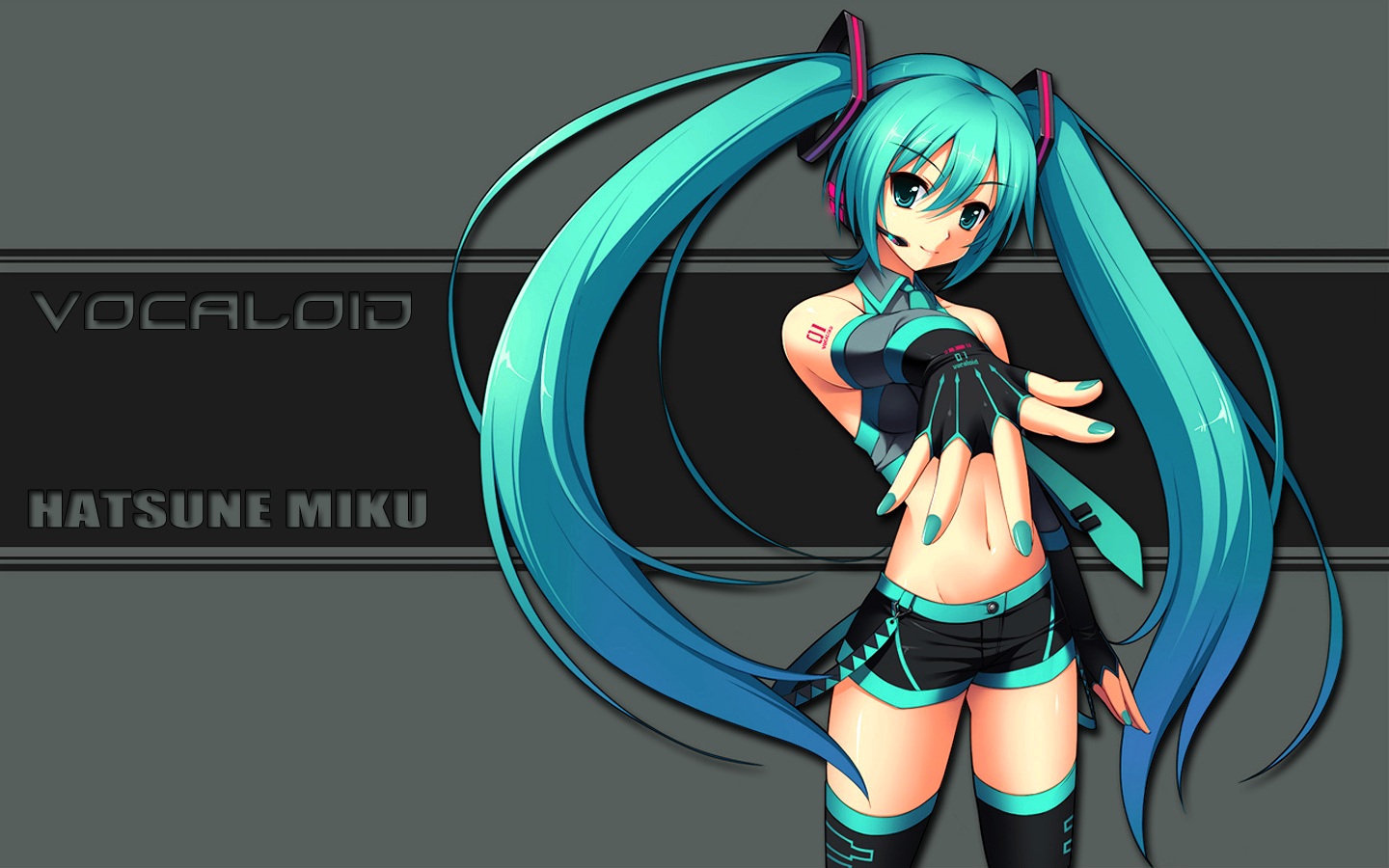 Hatsune Miku from Vocaloid HD Wallpaper