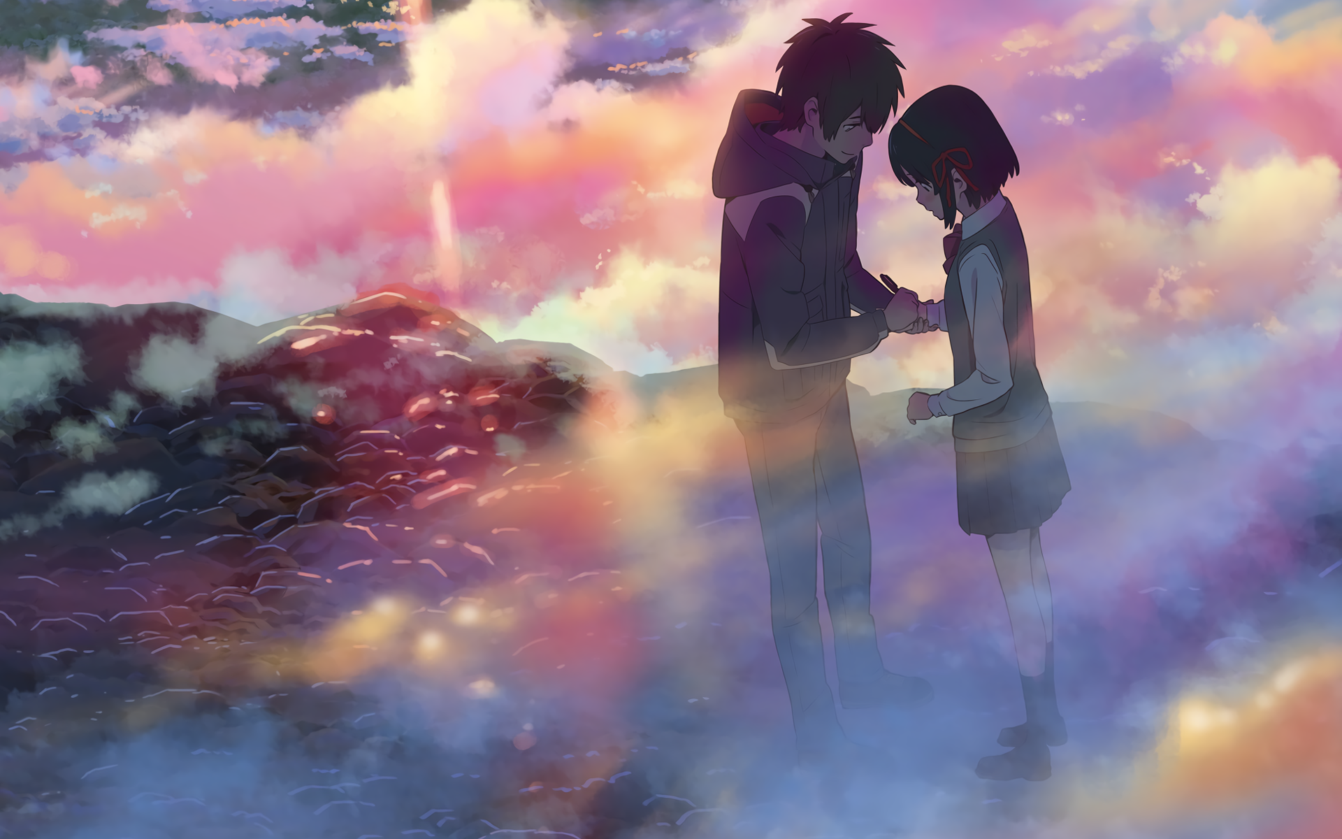 Taki and Mitsuha from Kimi no Na wa. HD Wallpaper