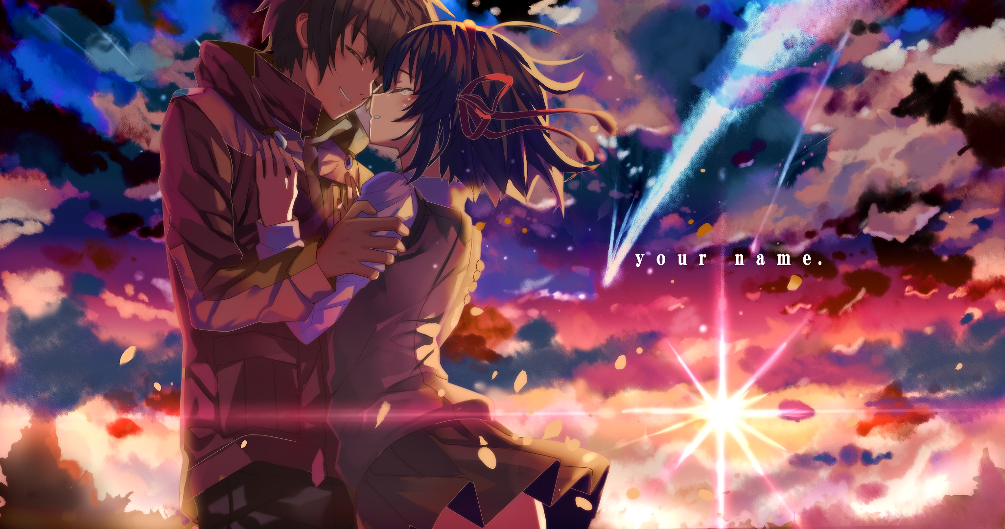 Taki and Mitsuha from Your Name. HD Wallpaper