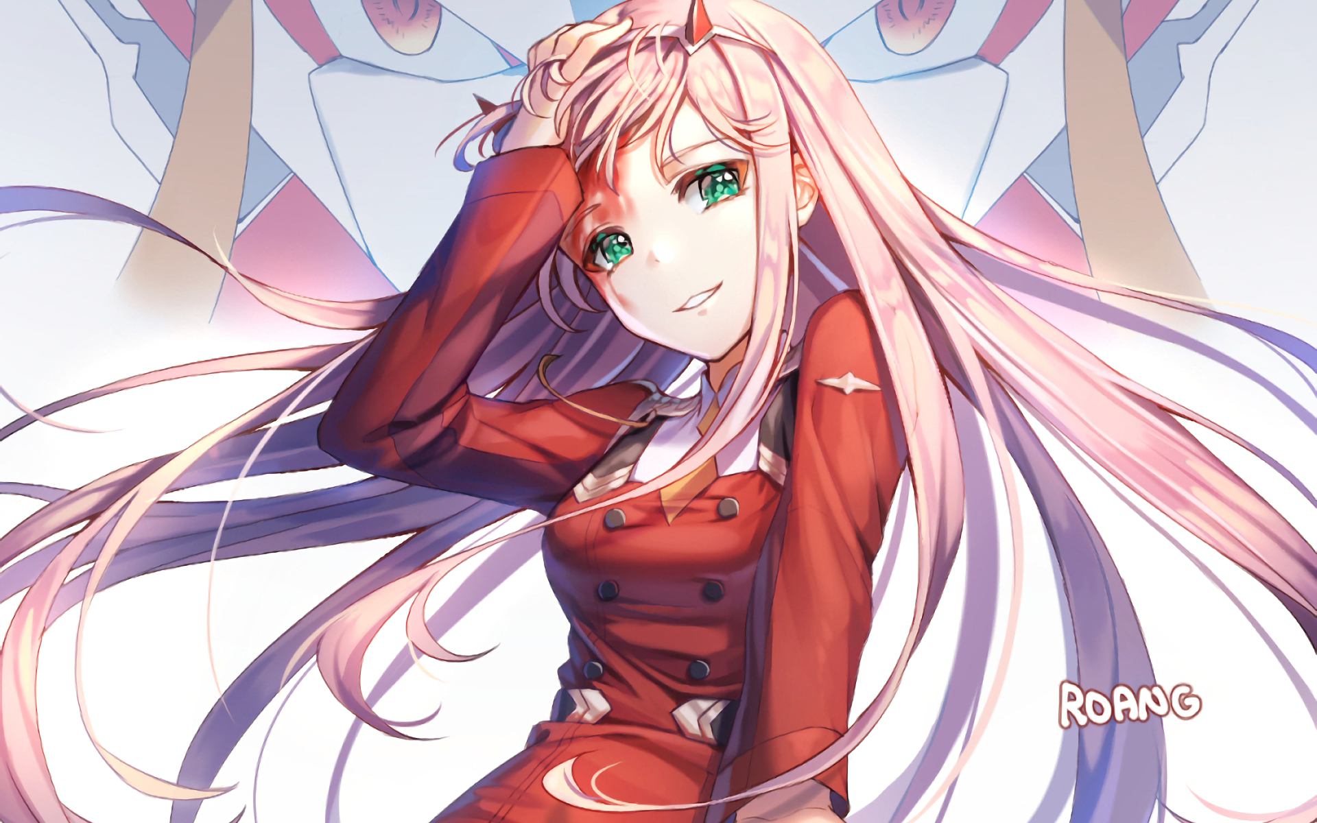 Zero Two from Darling in the FranXX HD Wallpaper