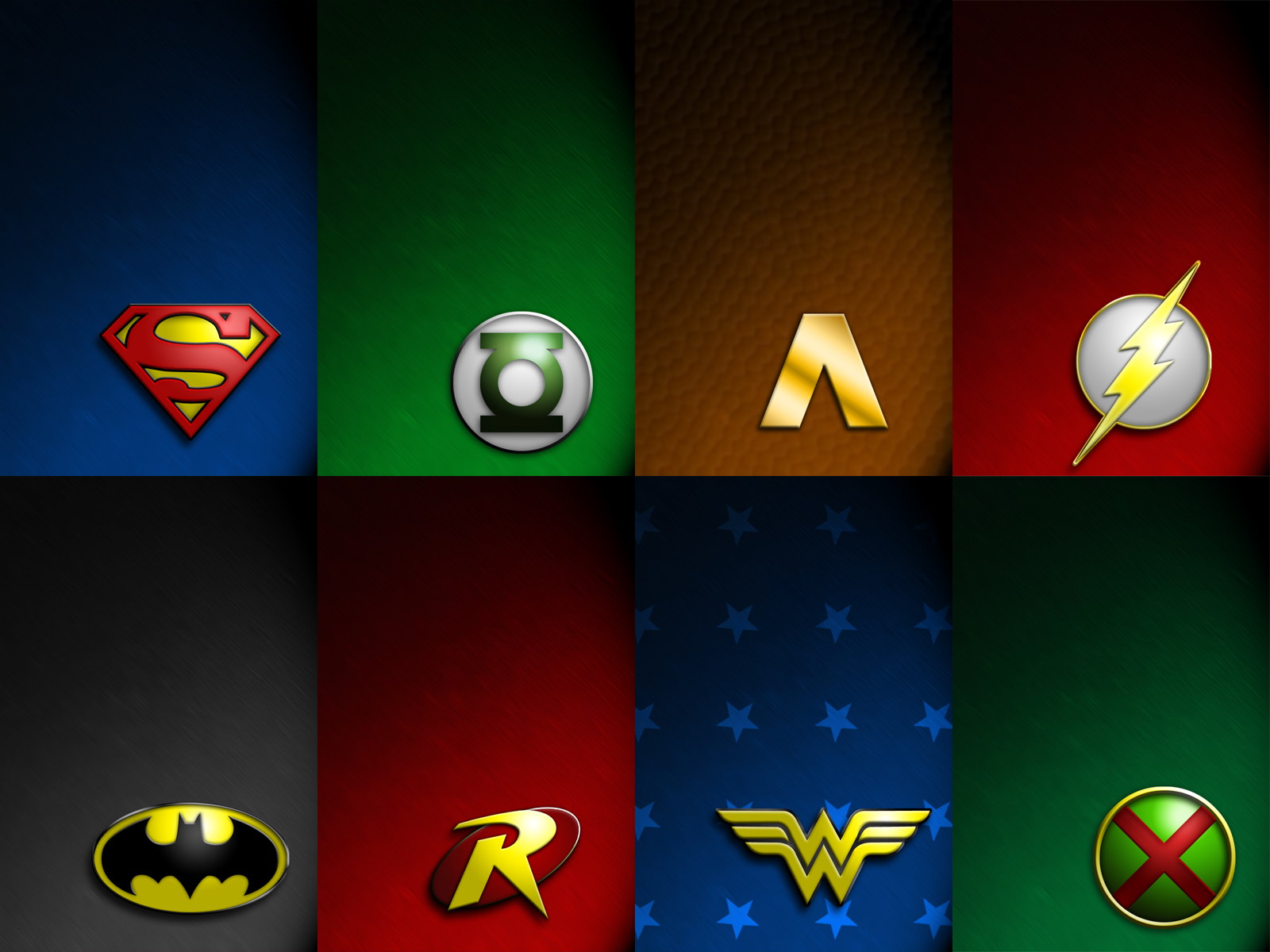 DC Comics Superhero Logos HD Wallpaper