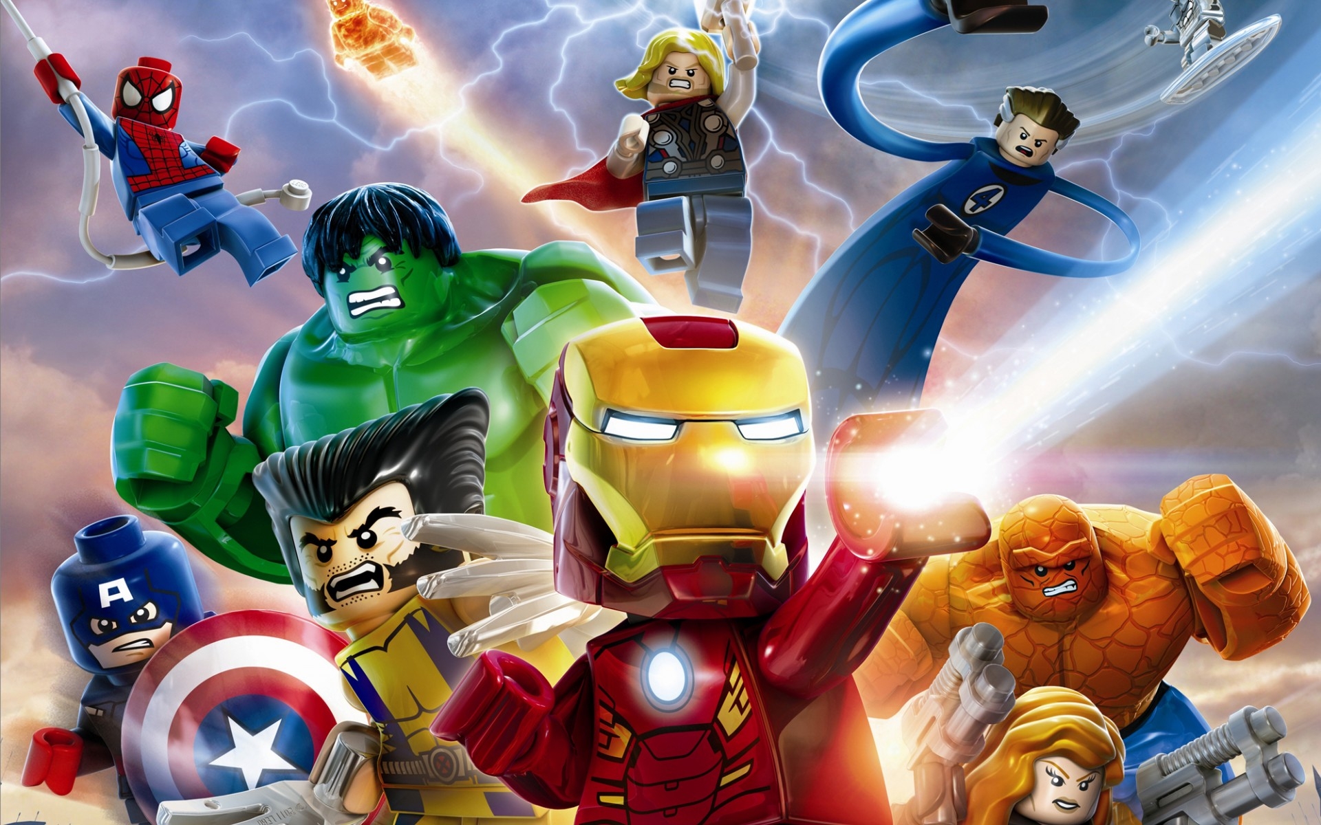 Lego Marvel Super Heroes characters HD Wallpaper