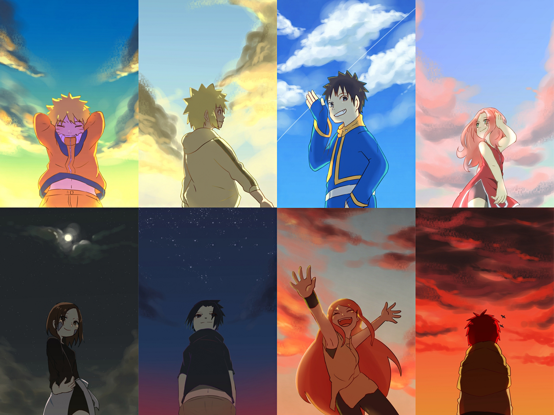Naruto, Sasuke, Sakura, and other characters from Naruto HD Wallpaper