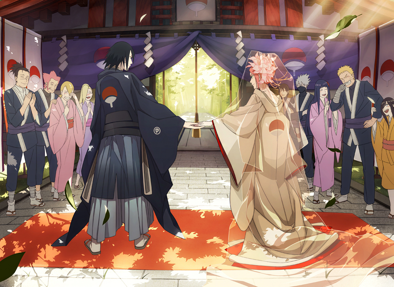 Sasuke and Sakura's Wedding from Naruto HD Wallpaper