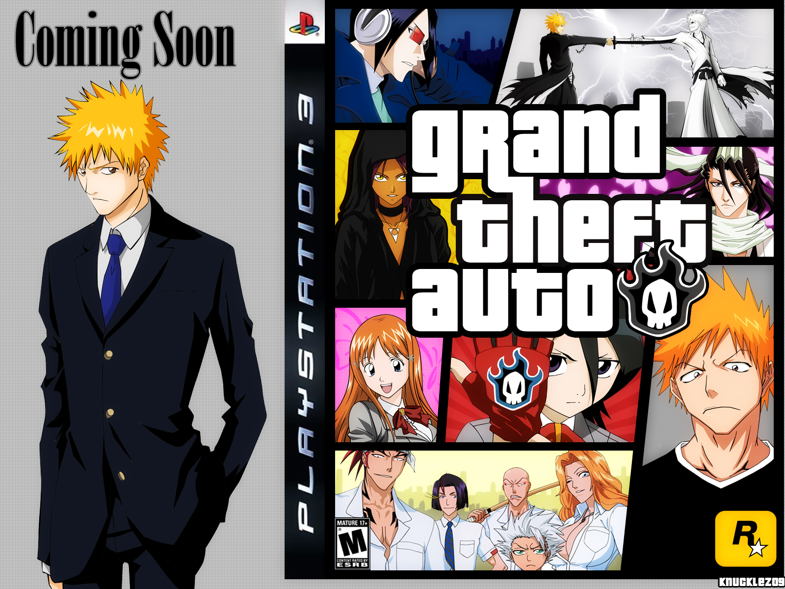 Ichigo Kurosaki from Bleach in Grand Theft Auto PS3 HD Wallpaper